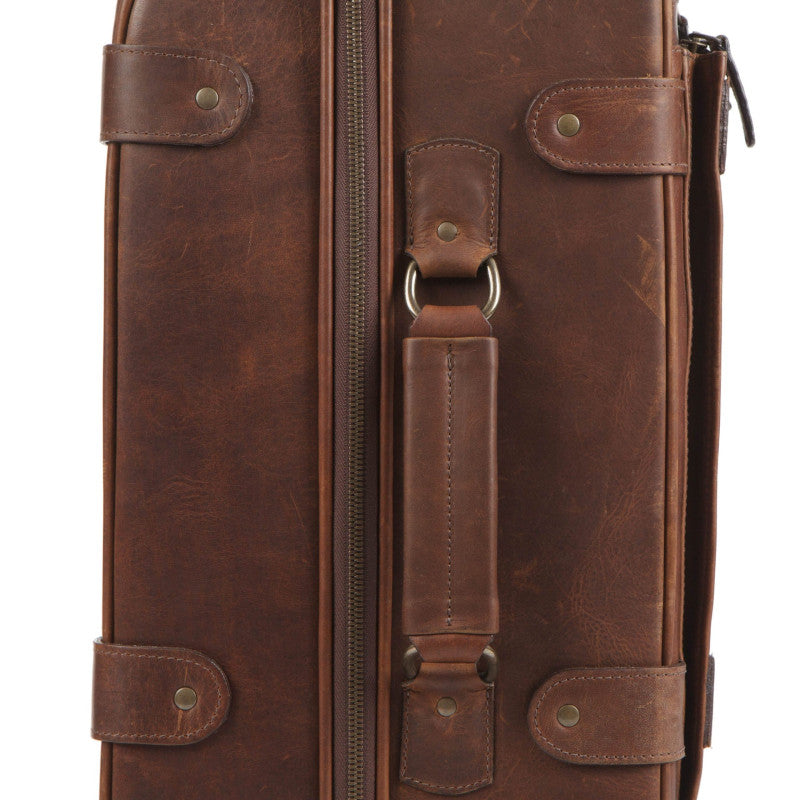 Parker Carry-On Suitcase in Baldwin Oak Leather by Moore & Giles