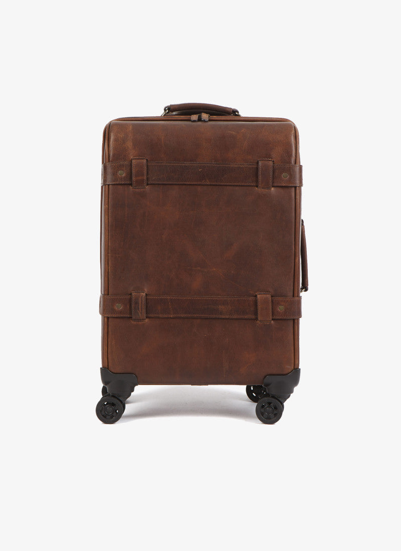 Parker Carry-On Suitcase in Baldwin Oak Leather by Moore & Giles