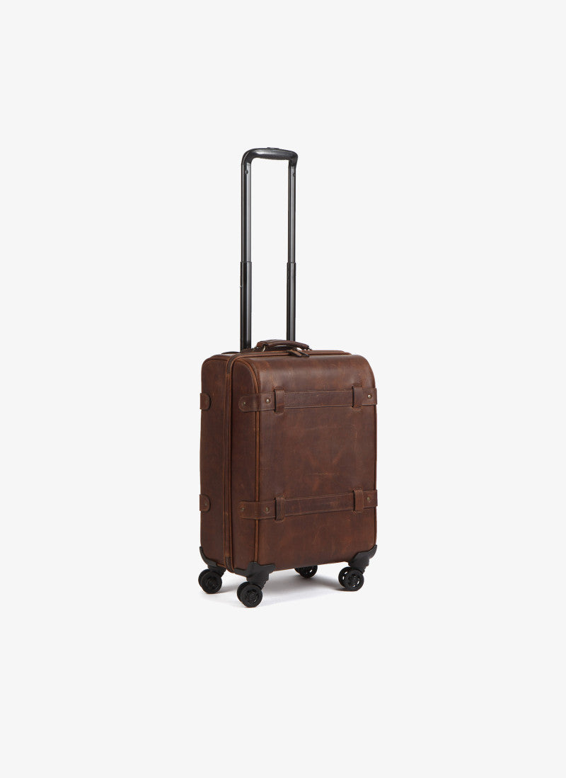 Parker Carry-On Suitcase in Baldwin Oak Leather by Moore & Giles
