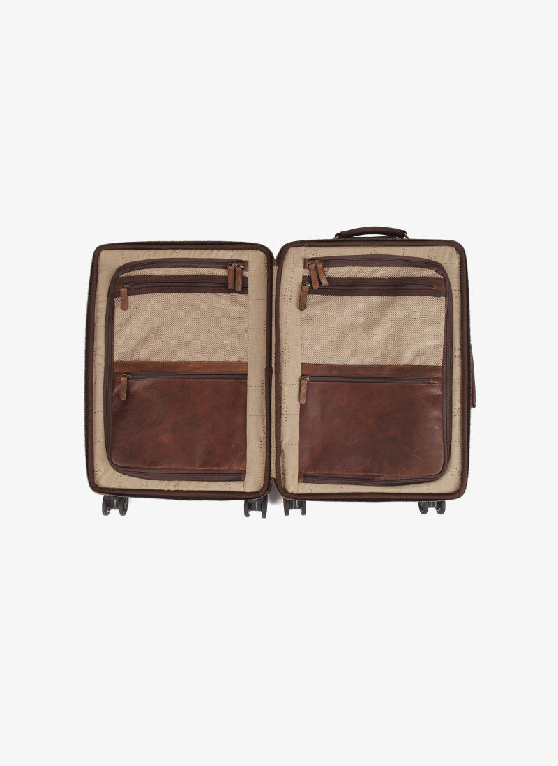 Parker Carry-On Suitcase in Baldwin Oak Leather by Moore & Giles