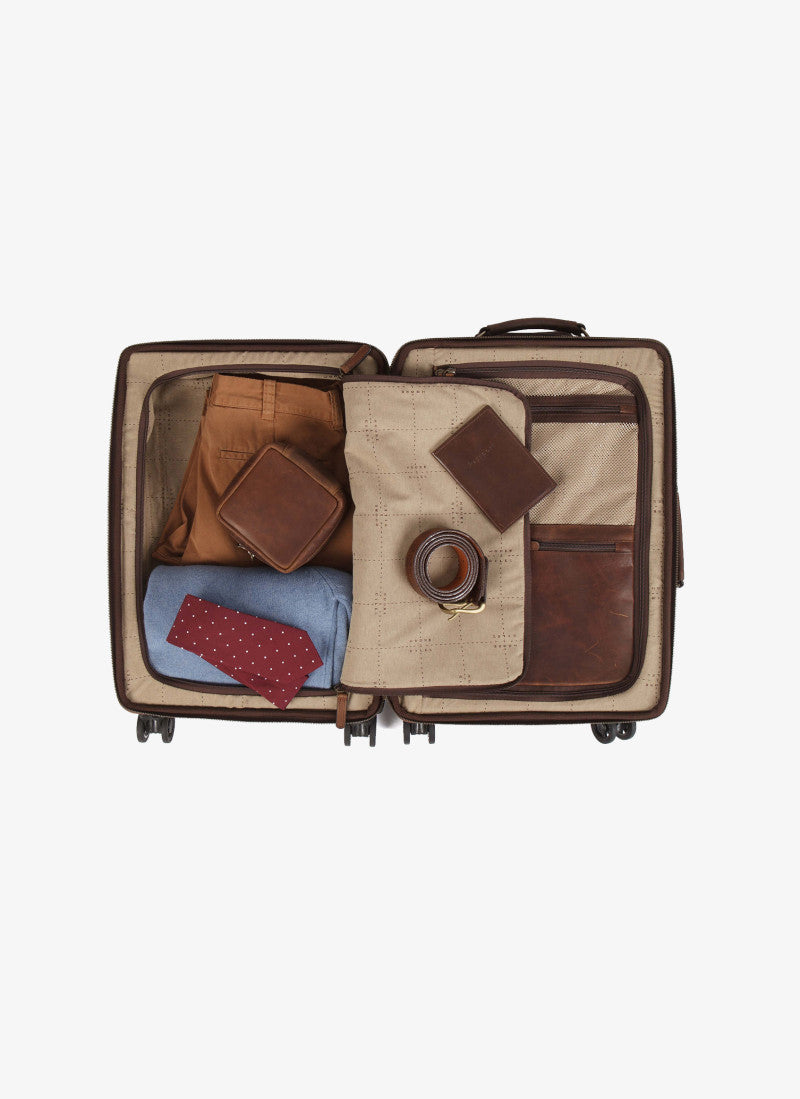 Parker Carry-On Suitcase in Baldwin Oak Leather by Moore & Giles