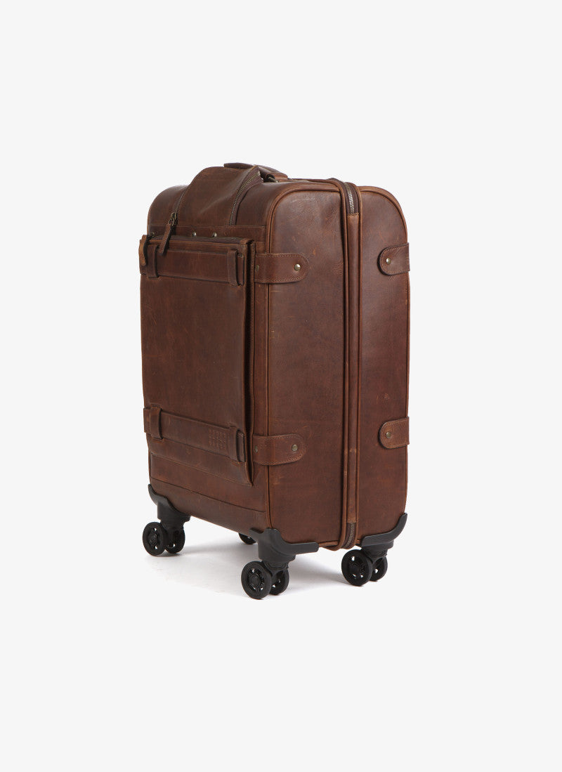 Parker Carry-On Suitcase in Baldwin Oak Leather by Moore & Giles