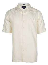 'Old Fashioned Guy' Embroidered Cocktail Short Sleeve Resort Hawaiian Shirt in Ivory by Weekender