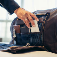 Nova - The Original Leather Garment Roller Duffle in Chocolate by Wool & Oak