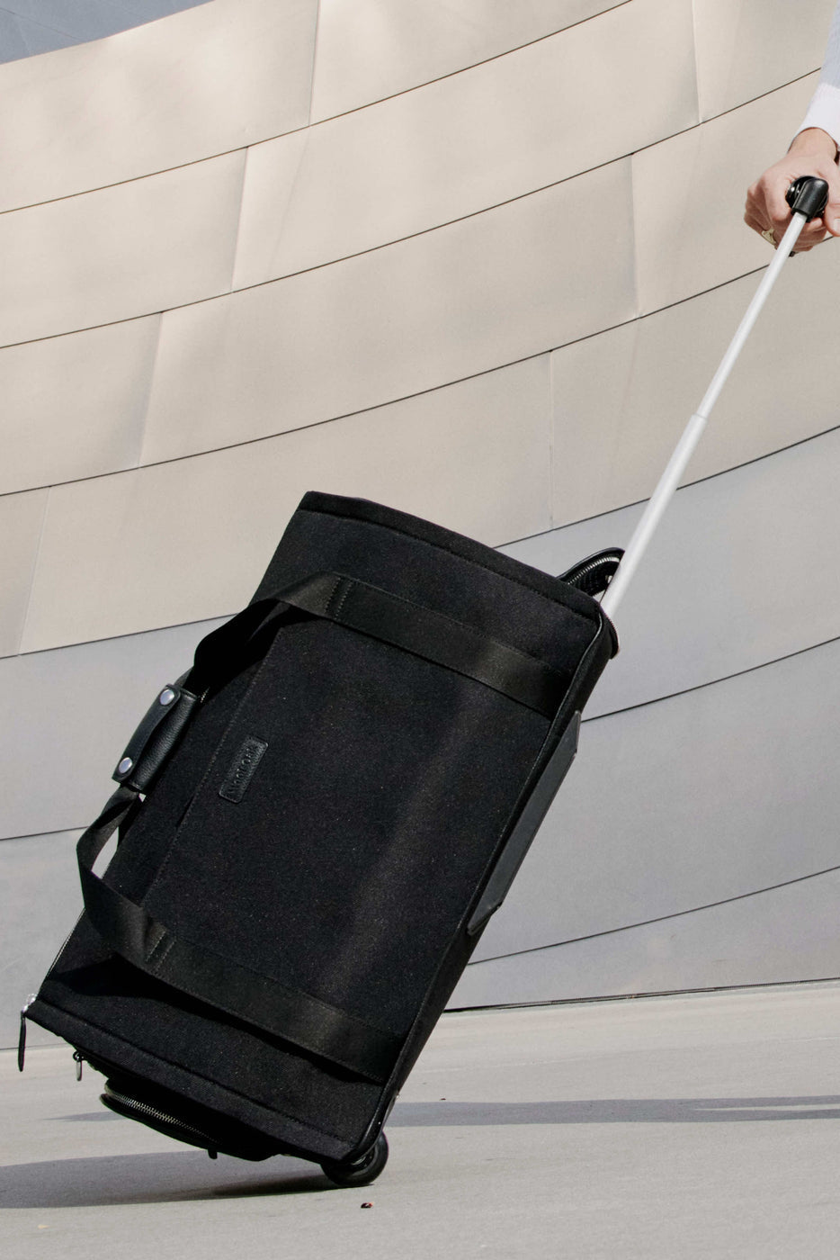 Nova - The Original Garment Roller Duffle in Jet Black High Ballistic Nylon by Wool & Oak
