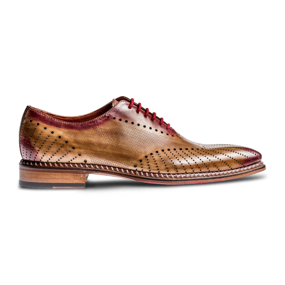 Veloce Lasered Brogue Oxford in Cuoio/England by Jose Real