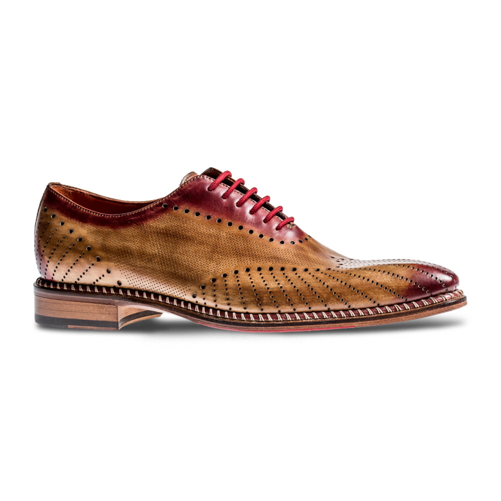 Veloce Lasered Brogue Oxford in Cuoio/England by Jose Real