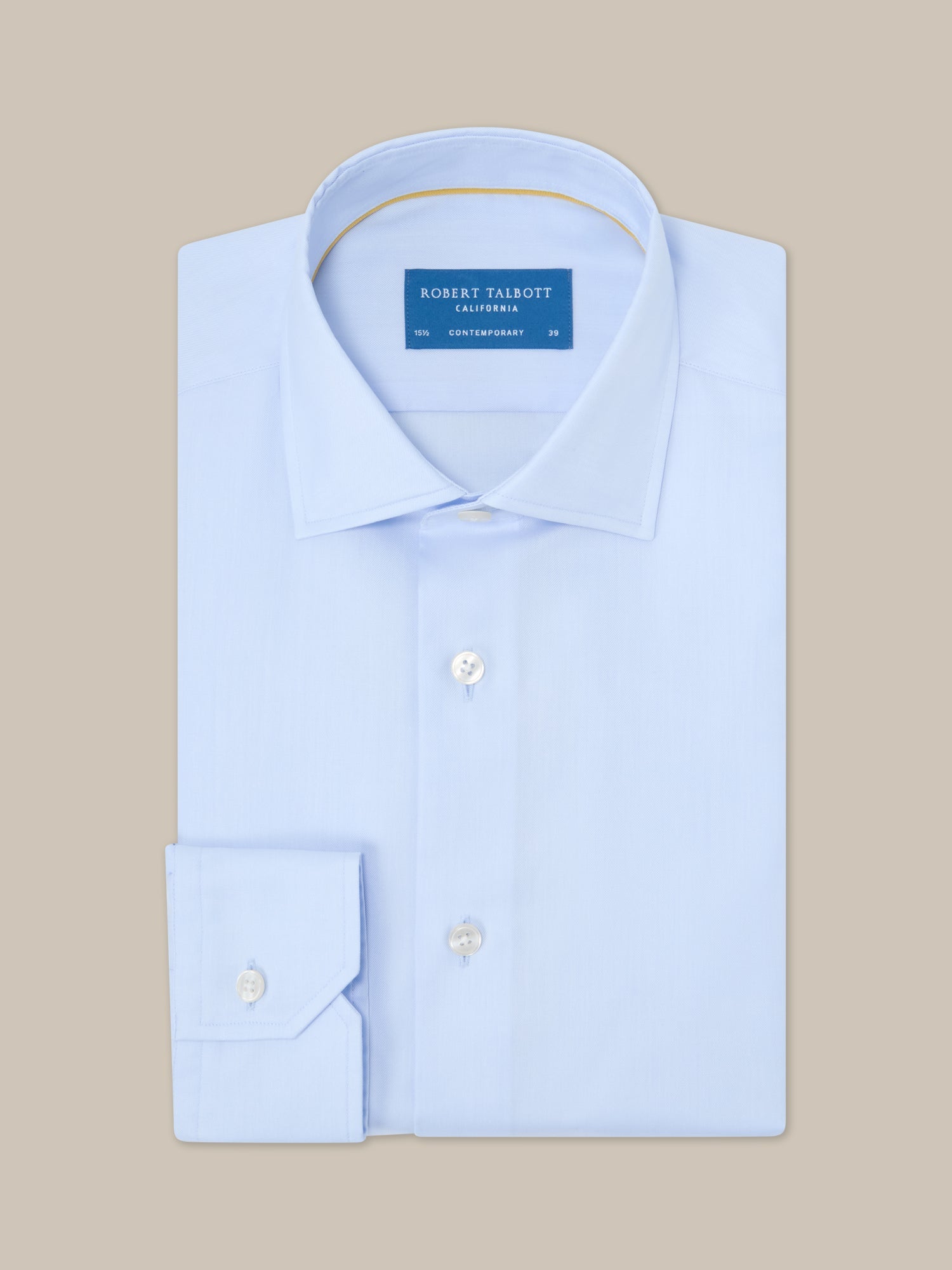 Reynolds Cotton Twill Shirt in Light Blue by Robert Talbott