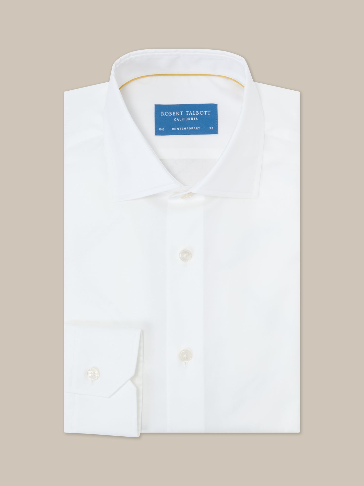 Reynolds Cotton Twill Shirt in White by Robert Talbott