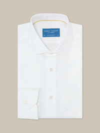 Reynolds Cotton Twill Shirt in White by Robert Talbott
