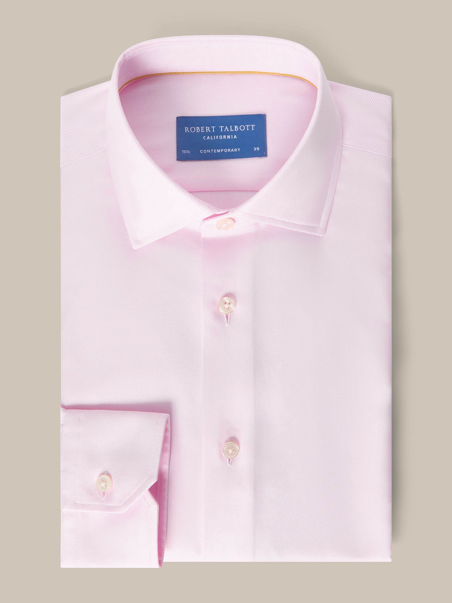 Reynolds Cotton Twill Shirt in Pink by Robert Talbott