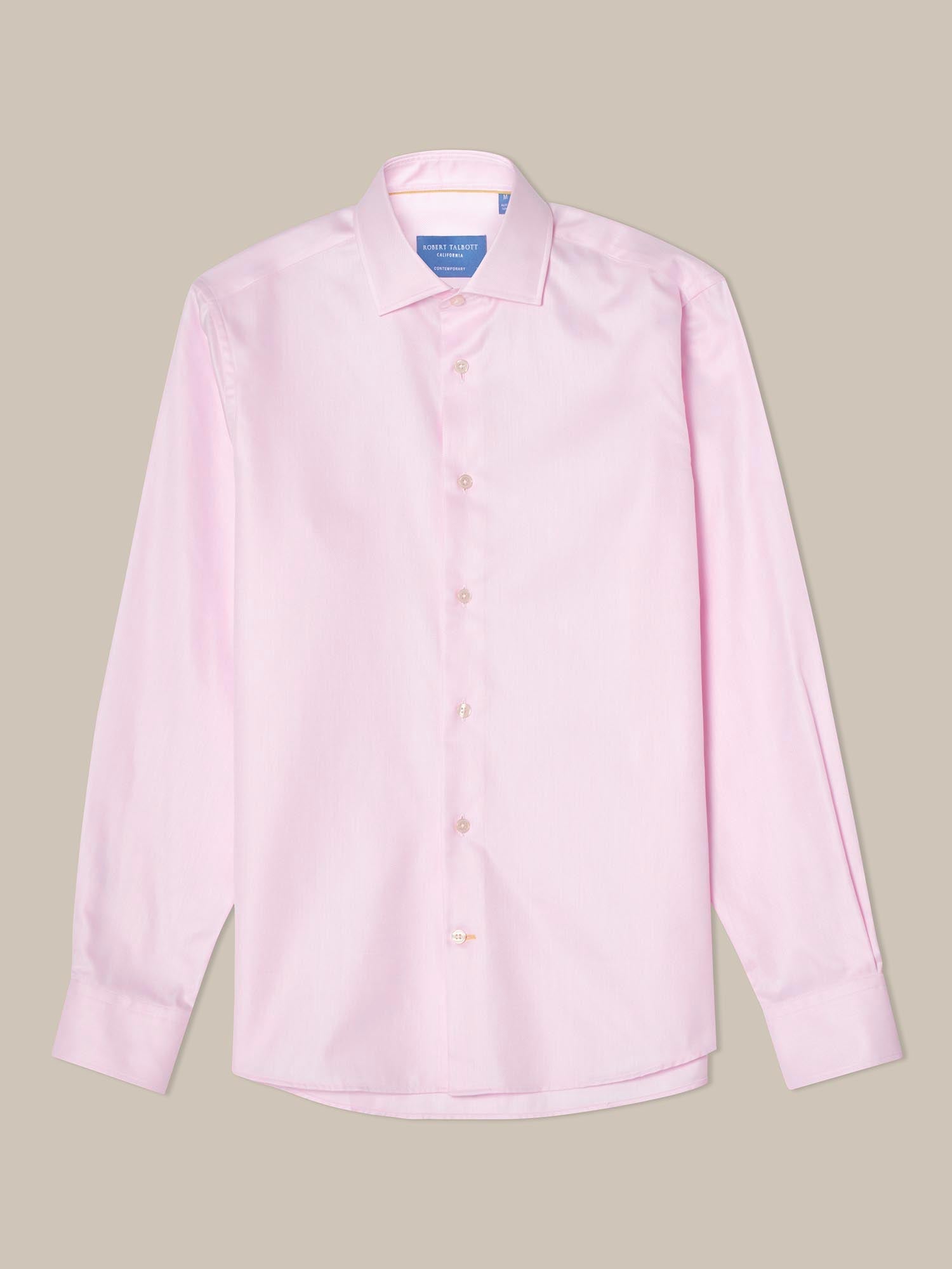 Reynolds Cotton Twill Shirt in Pink by Robert Talbott