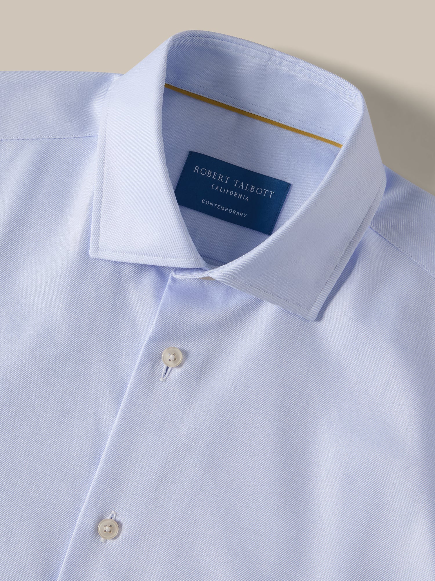 Reynolds Double Twill Cotton Shirt in Light Blue by Robert Talbott