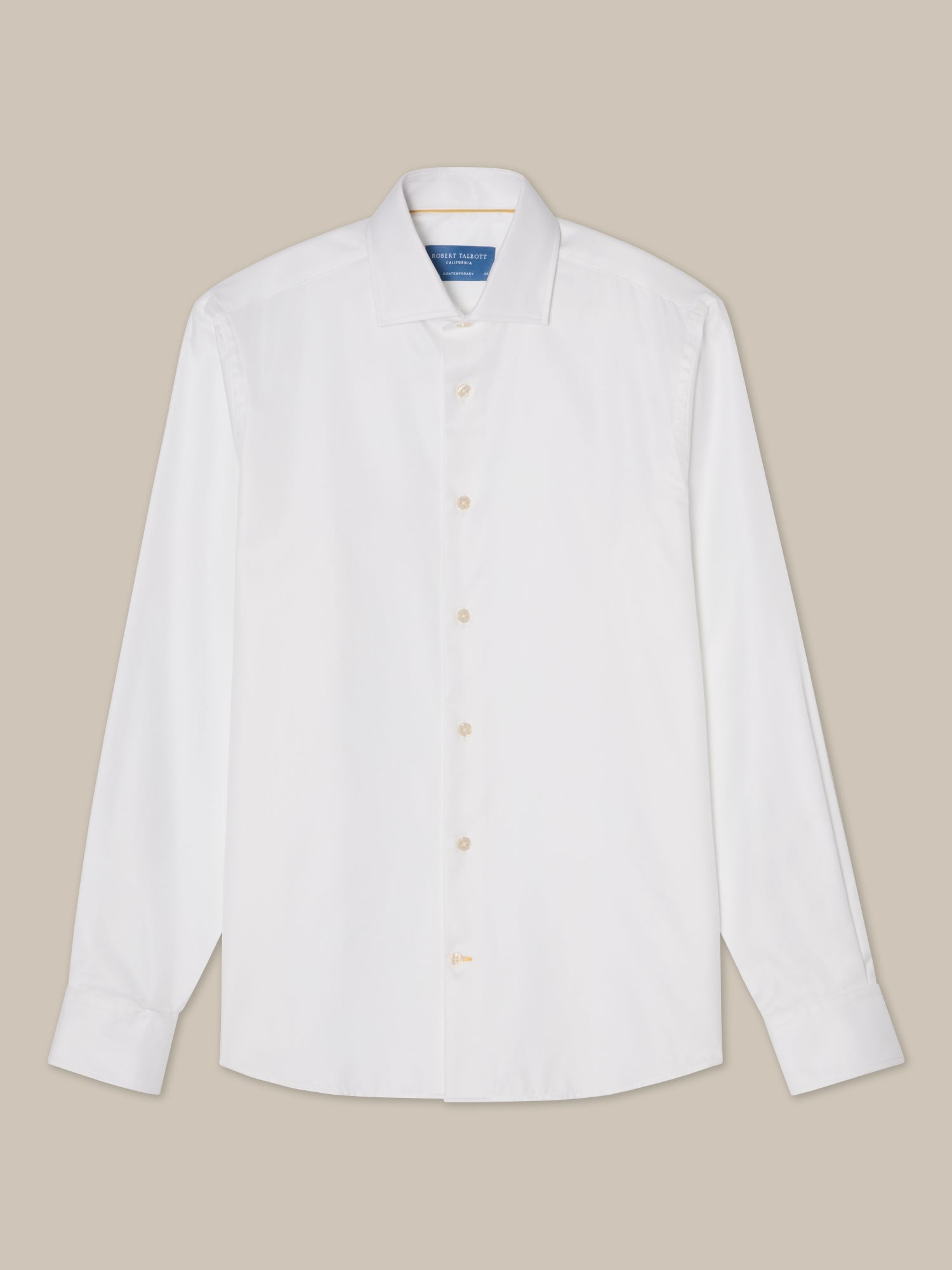 Reynolds Double Twill Cotton Shirt in White by Robert Talbott