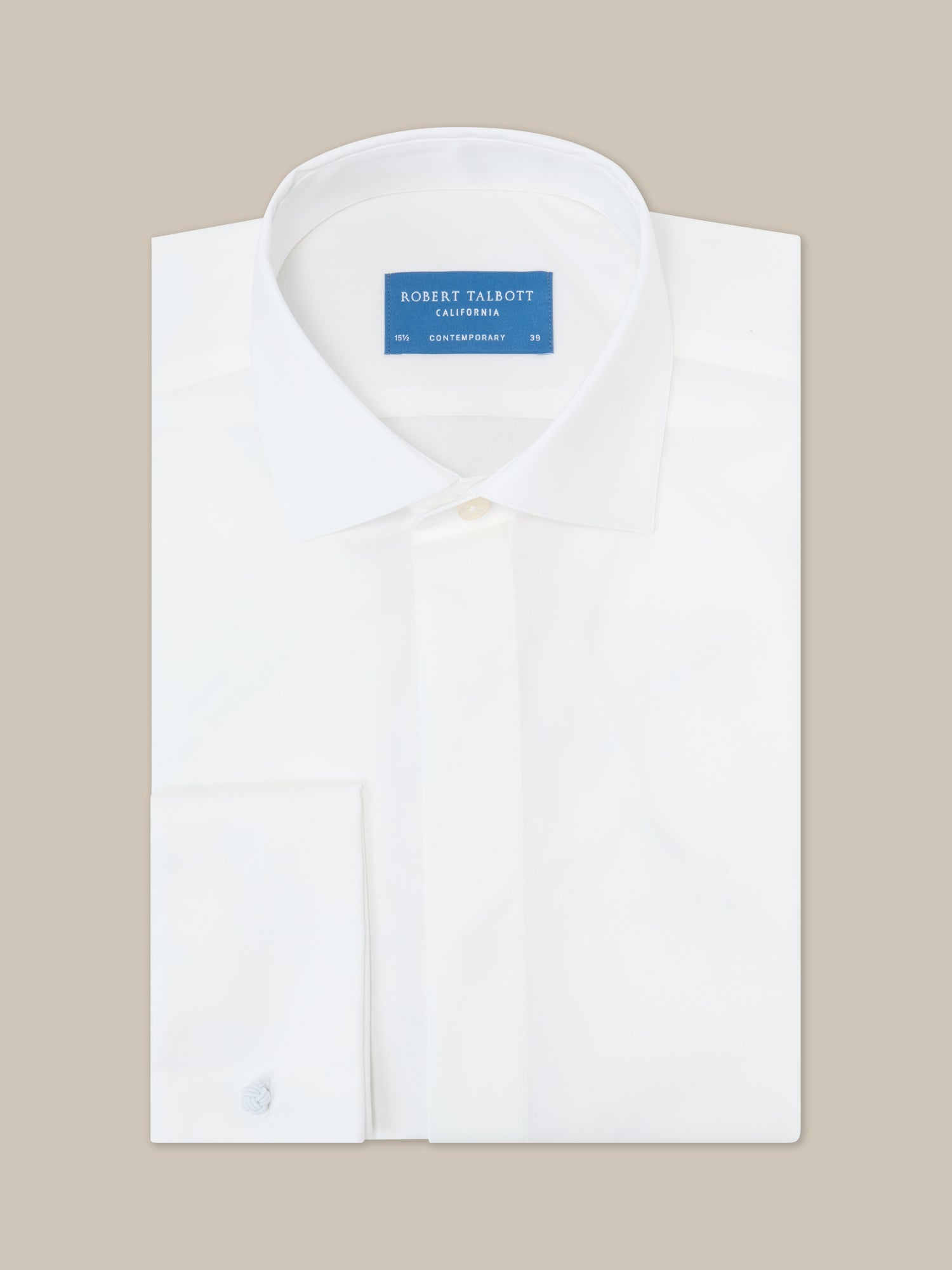 Reynolds Hidden Placket Formal Shirt in White by Robert Talbott
