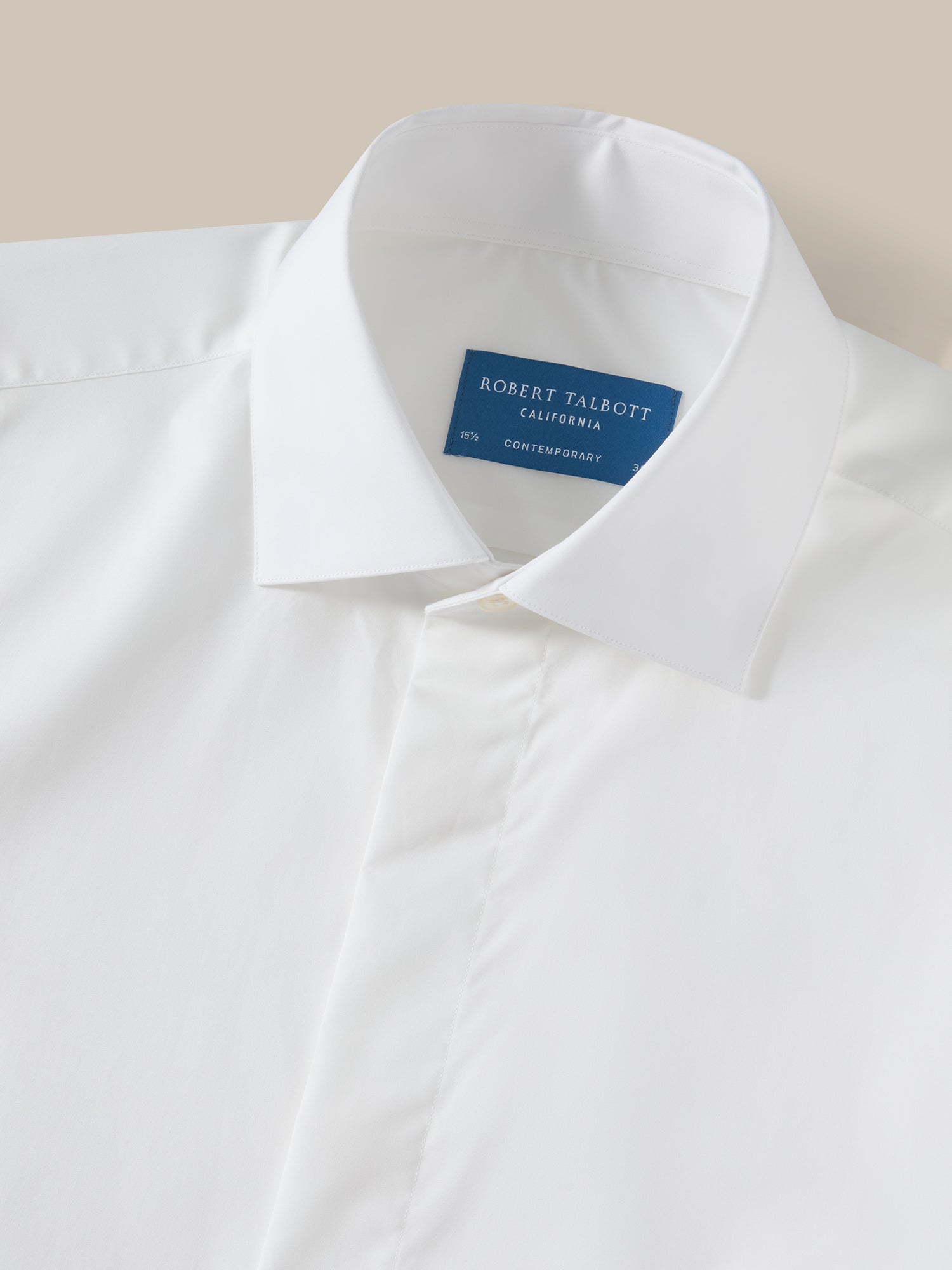 Reynolds Hidden Placket Formal Shirt in White by Robert Talbott