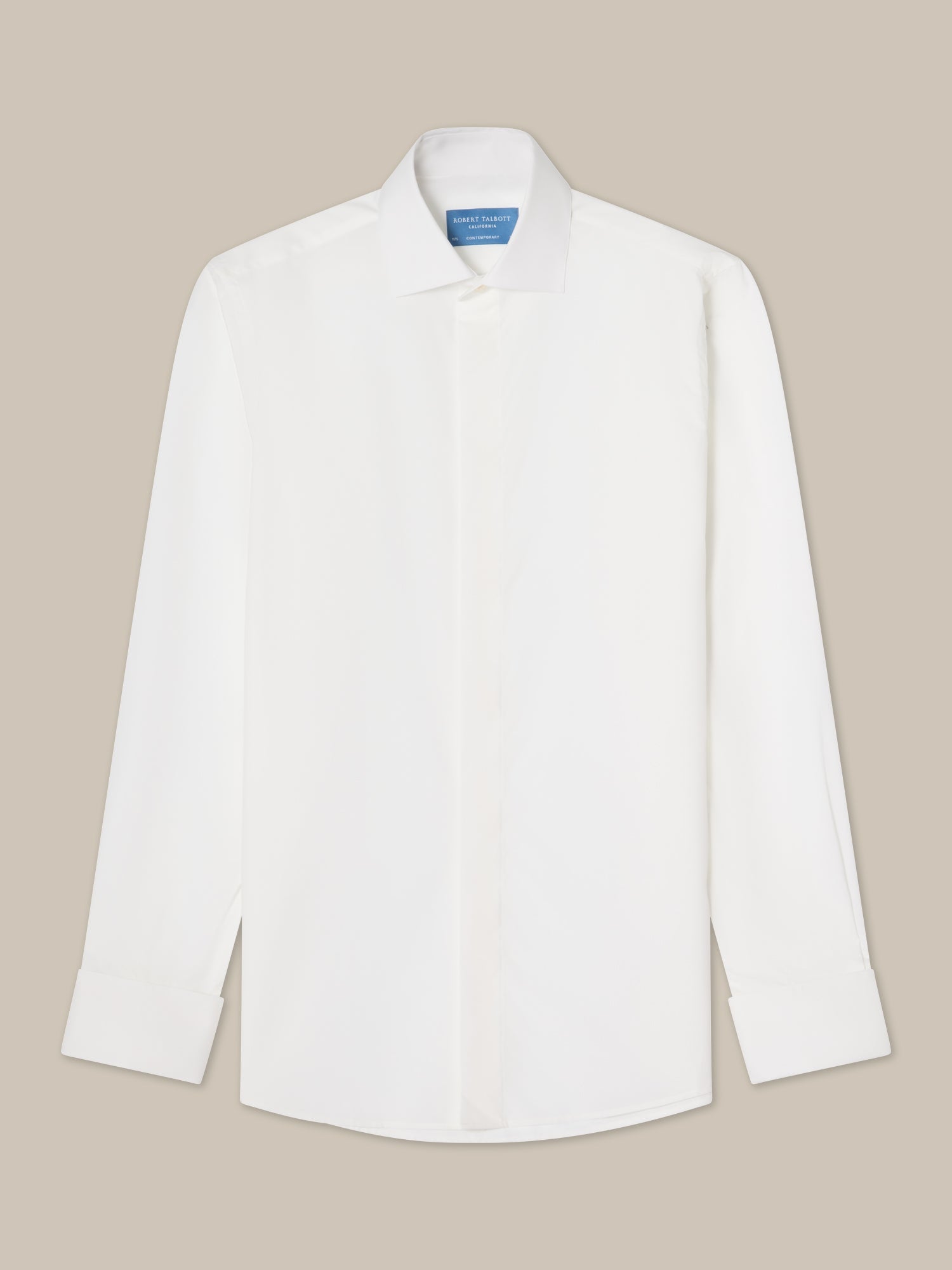 Reynolds Hidden Placket Formal Shirt in White by Robert Talbott