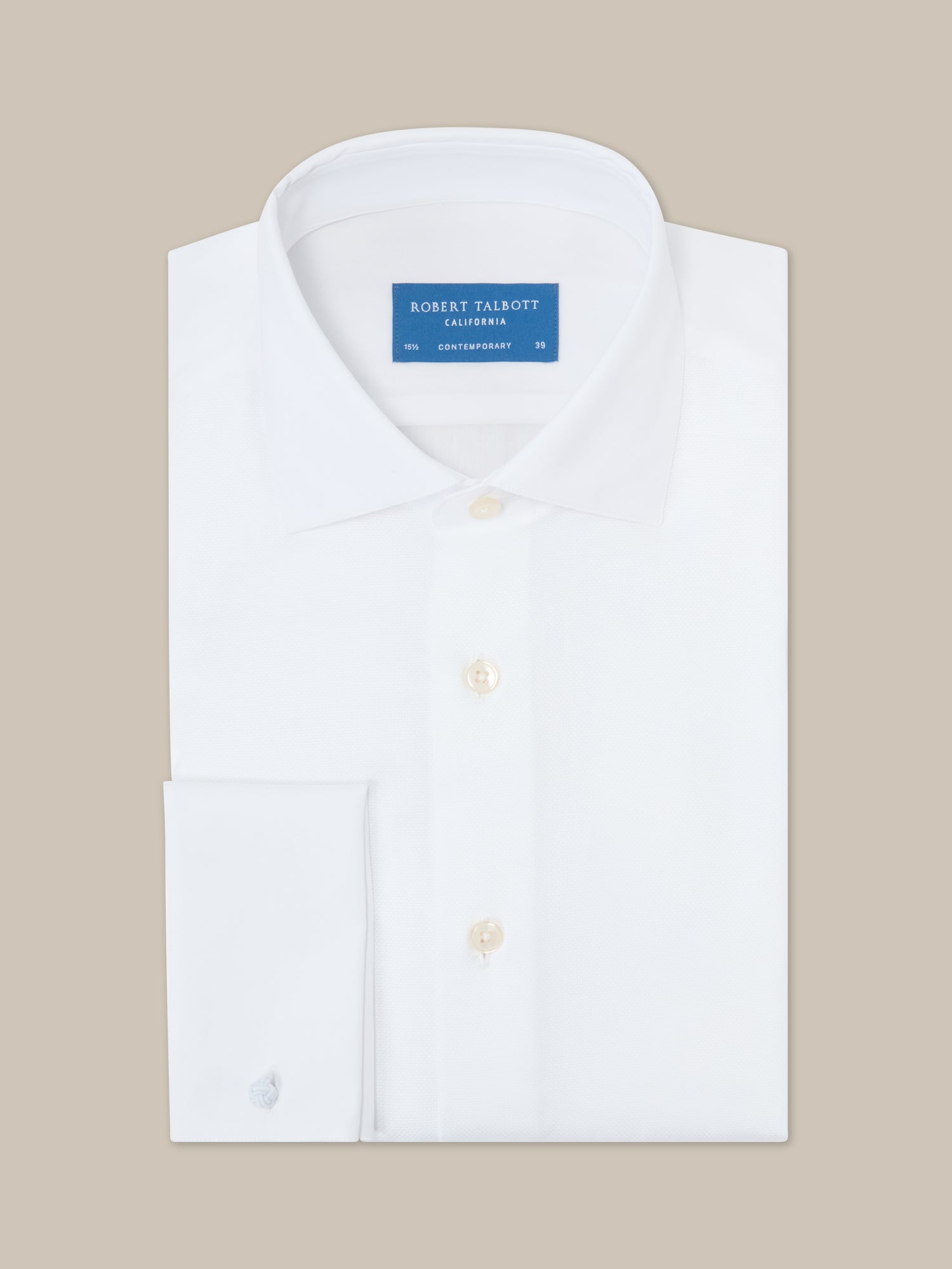 Reynolds Pique Bib Formal Shirt in White by Robert Talbott