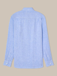 Morgan French Linen Shirt in Blue by Robert Talbott