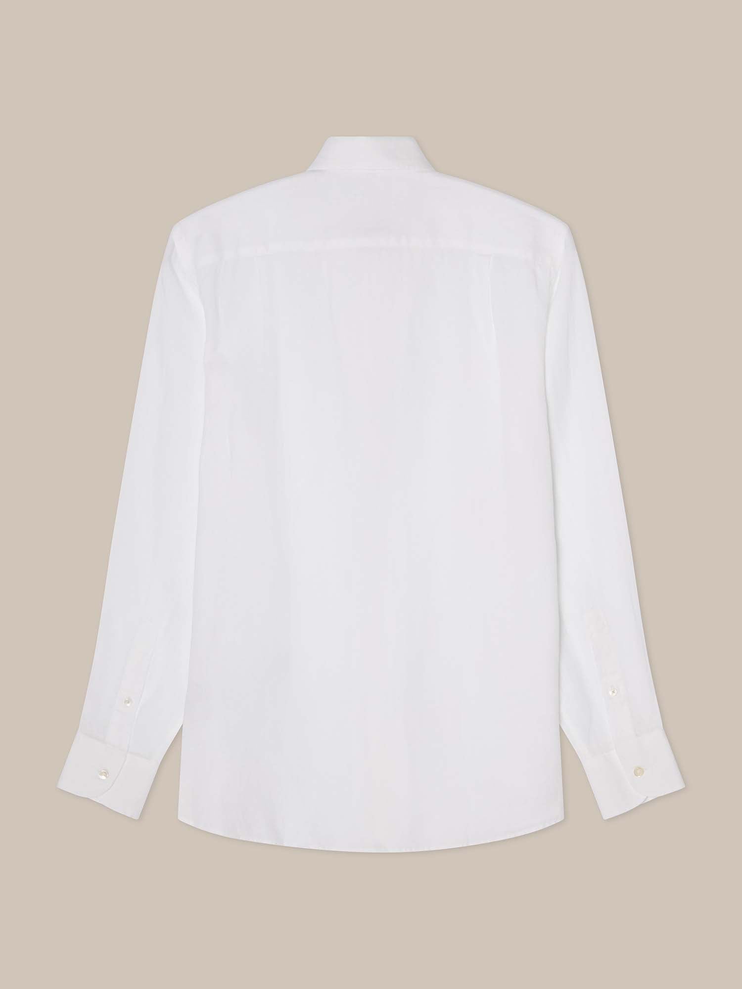 Morgan French Linen Shirt in White by Robert Talbott