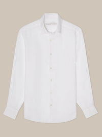 Morgan French Linen Shirt in White by Robert Talbott