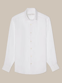 Morgan French Linen Shirt in White by Robert Talbott