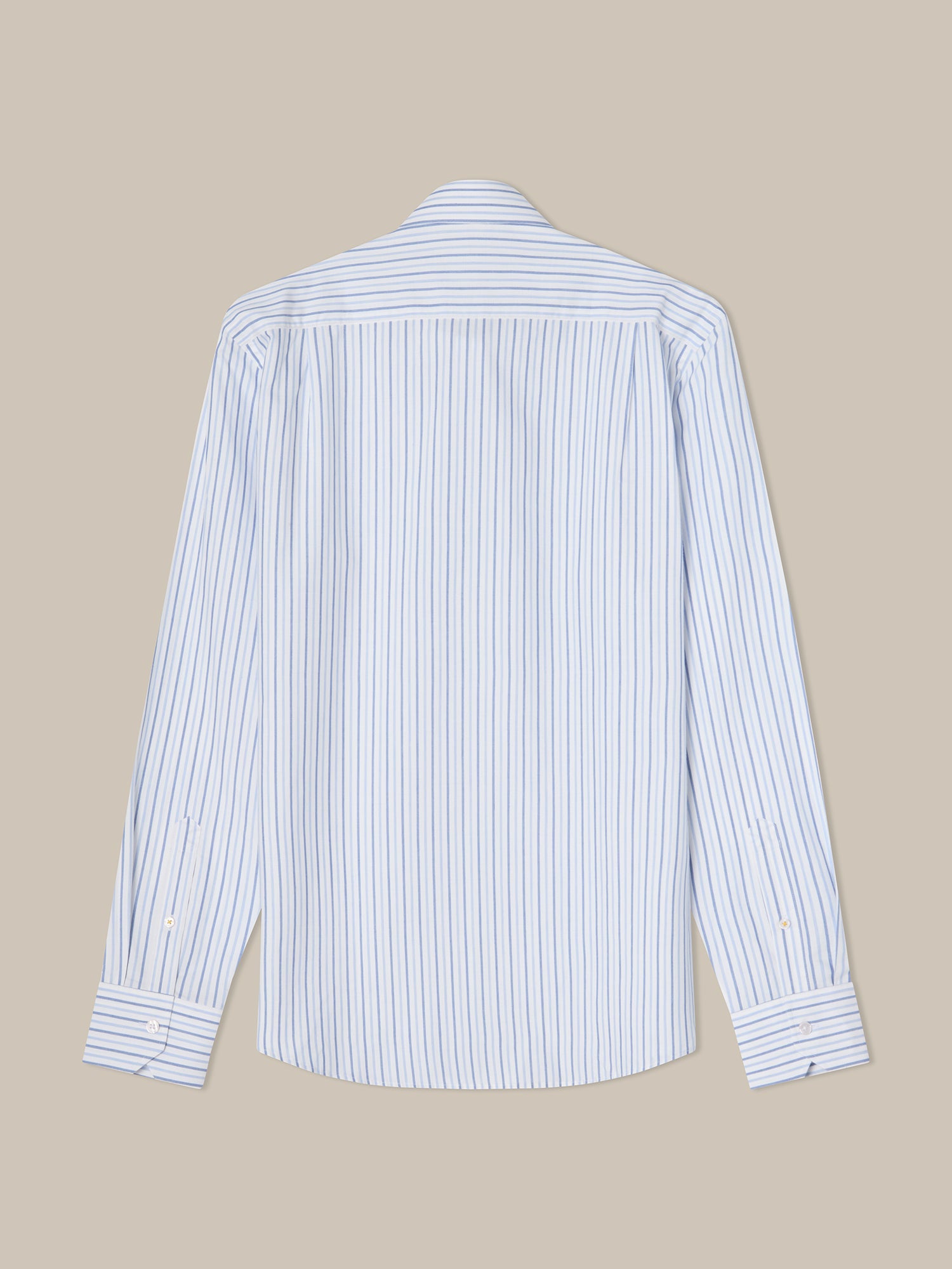 Reynolds Ultra Light Weight Brushed Stripe Shirt in Light Blue Multi by Robert Talbott