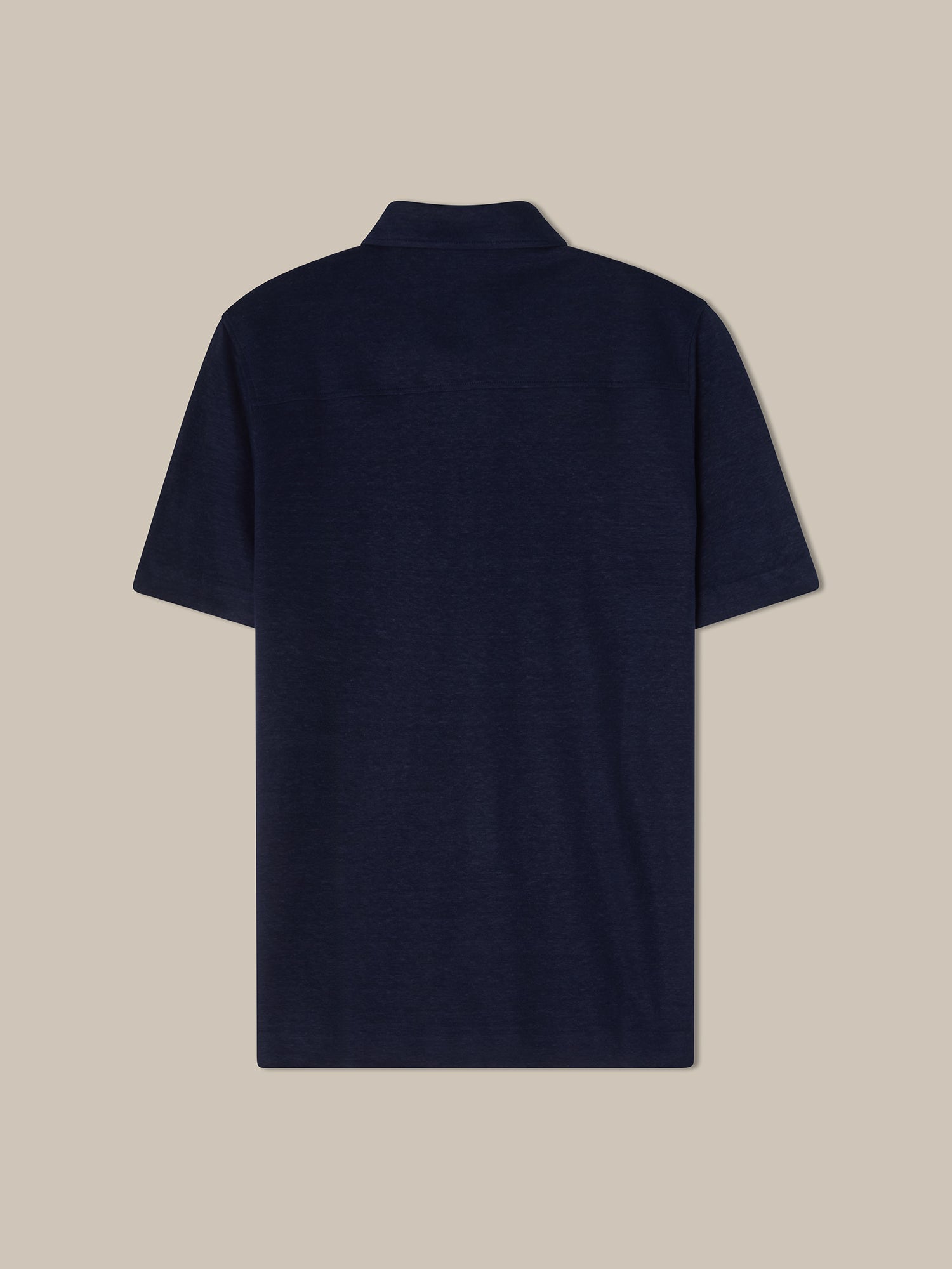Taylor Pique Linen Polo in Navy by Robert Talbott