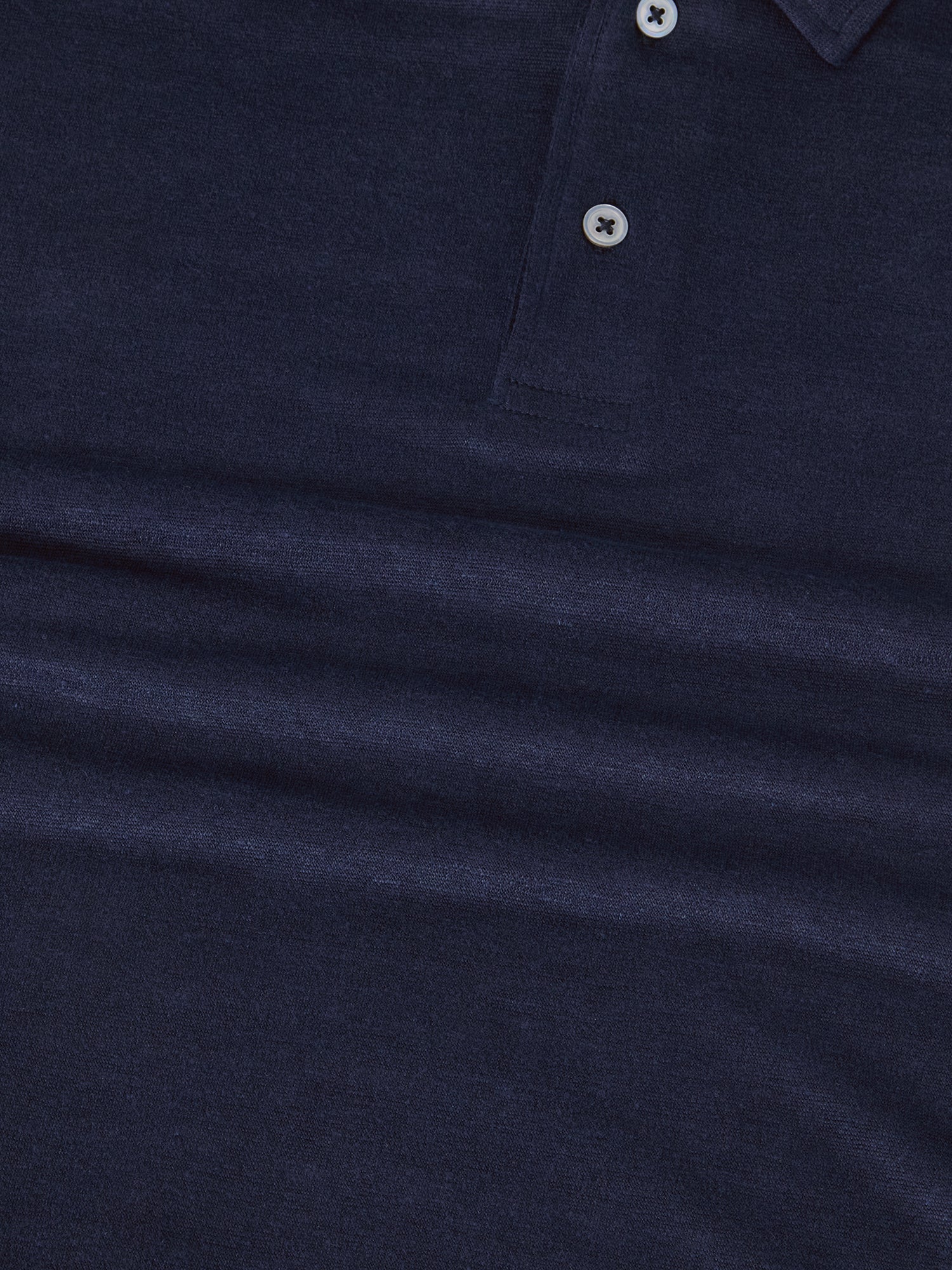 Taylor Pique Linen Polo in Navy by Robert Talbott