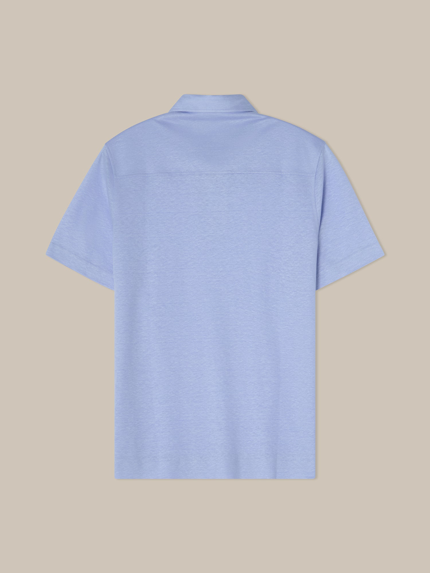 Taylor Pique Linen Polo in Light Blue by Robert Talbott