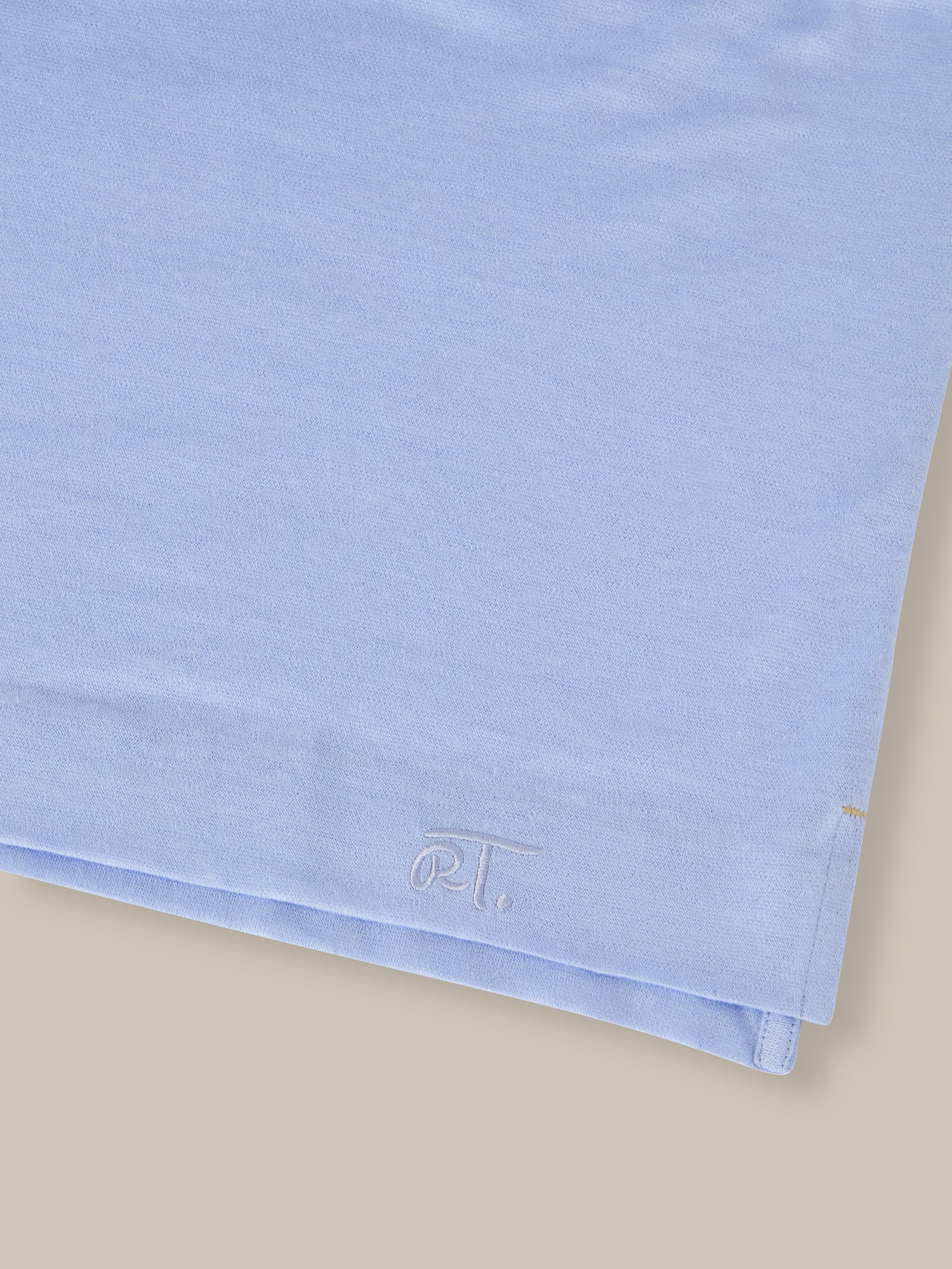 Taylor Pique Linen Polo in Light Blue by Robert Talbott