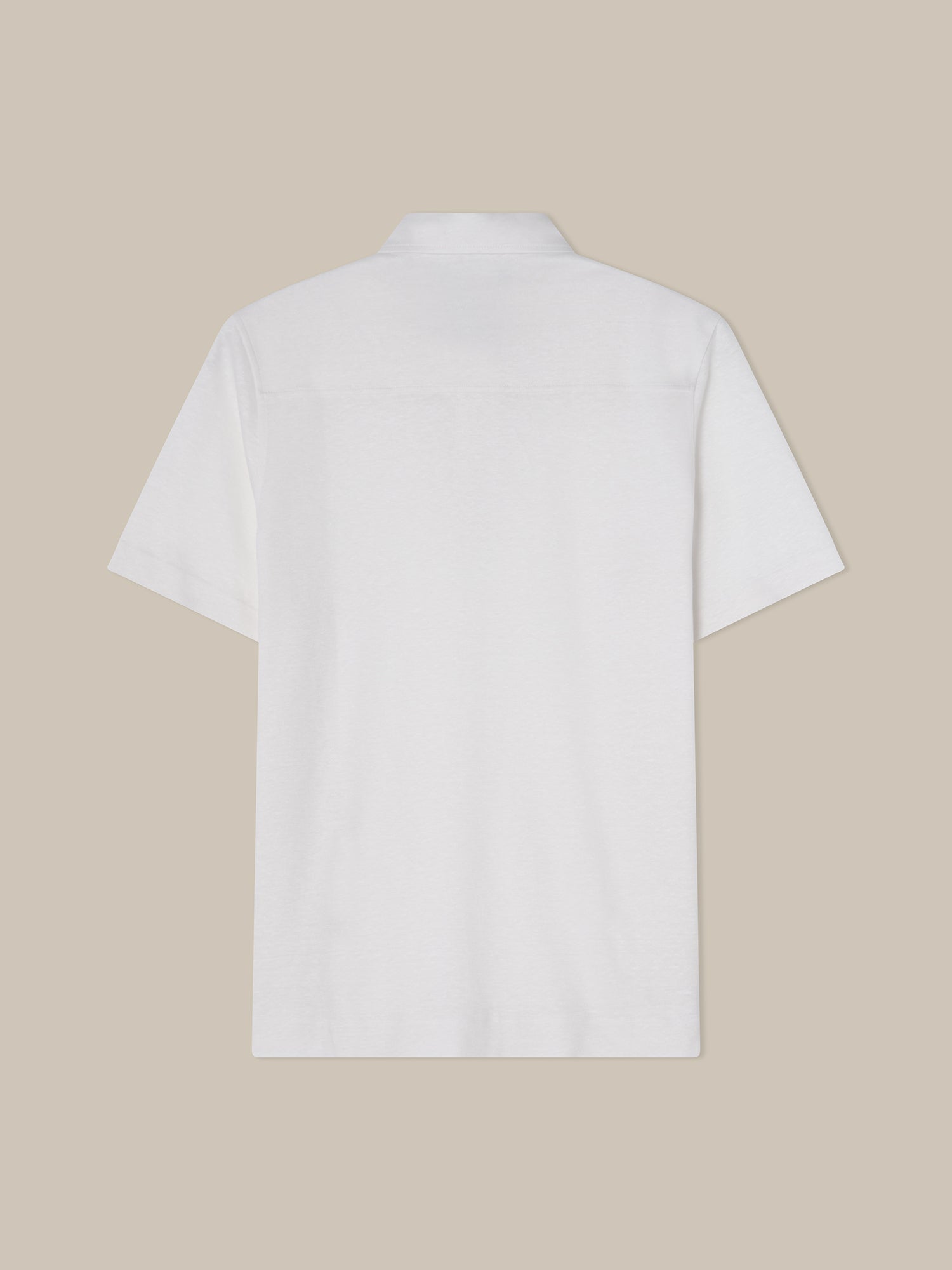 Taylor Pique Linen Polo in White by Robert Talbott