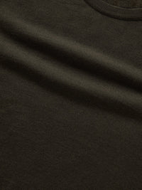 Keaton Merino Wool Crewneck Sweater in Olive Green by Robert Talbott