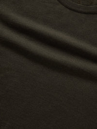 Keaton Merino Wool Crewneck Sweater in Olive Green by Robert Talbott