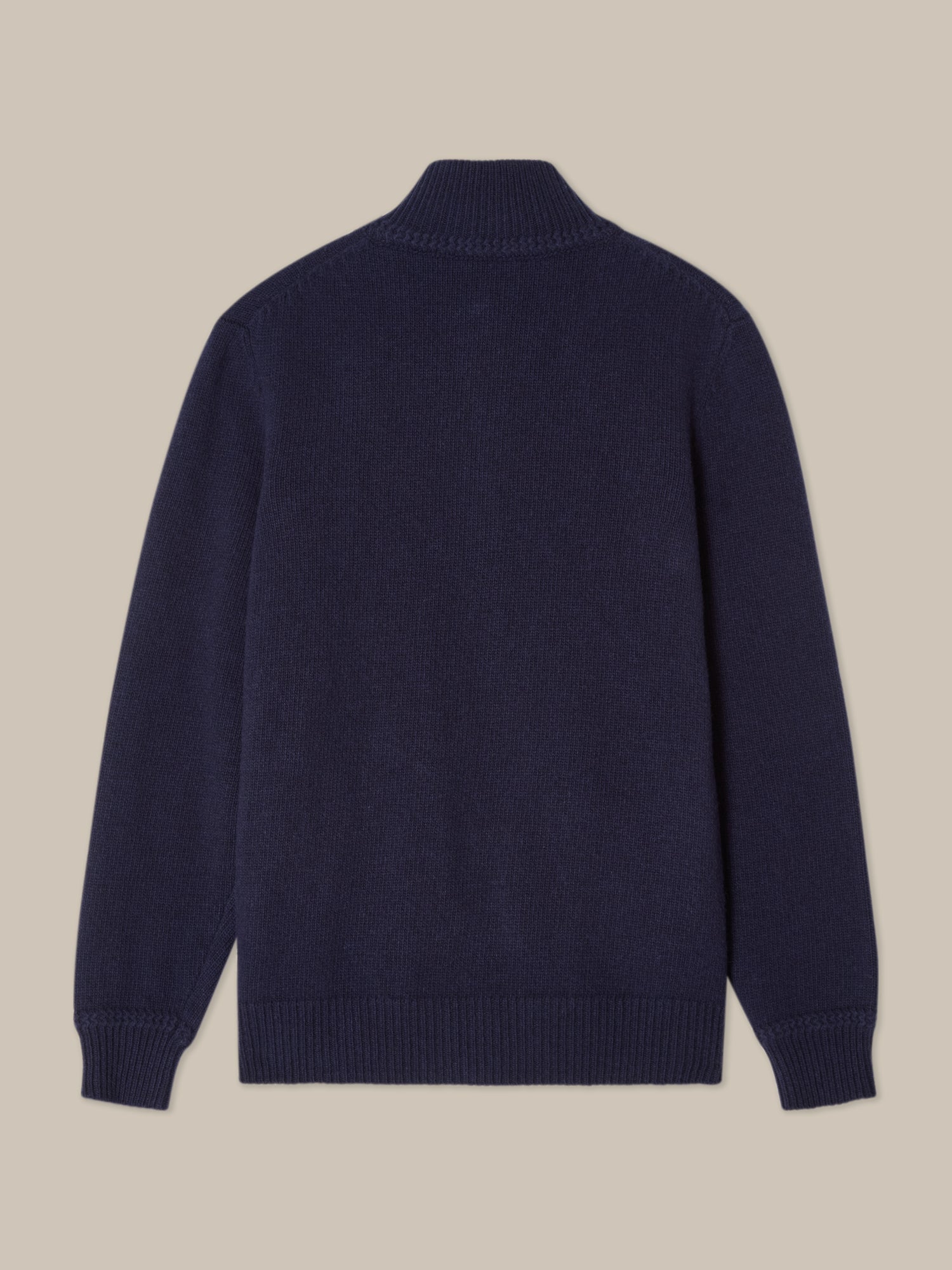 Graham Cashmere & Merino Wool Full-Zip Sweater in Navy by Robert Talbott