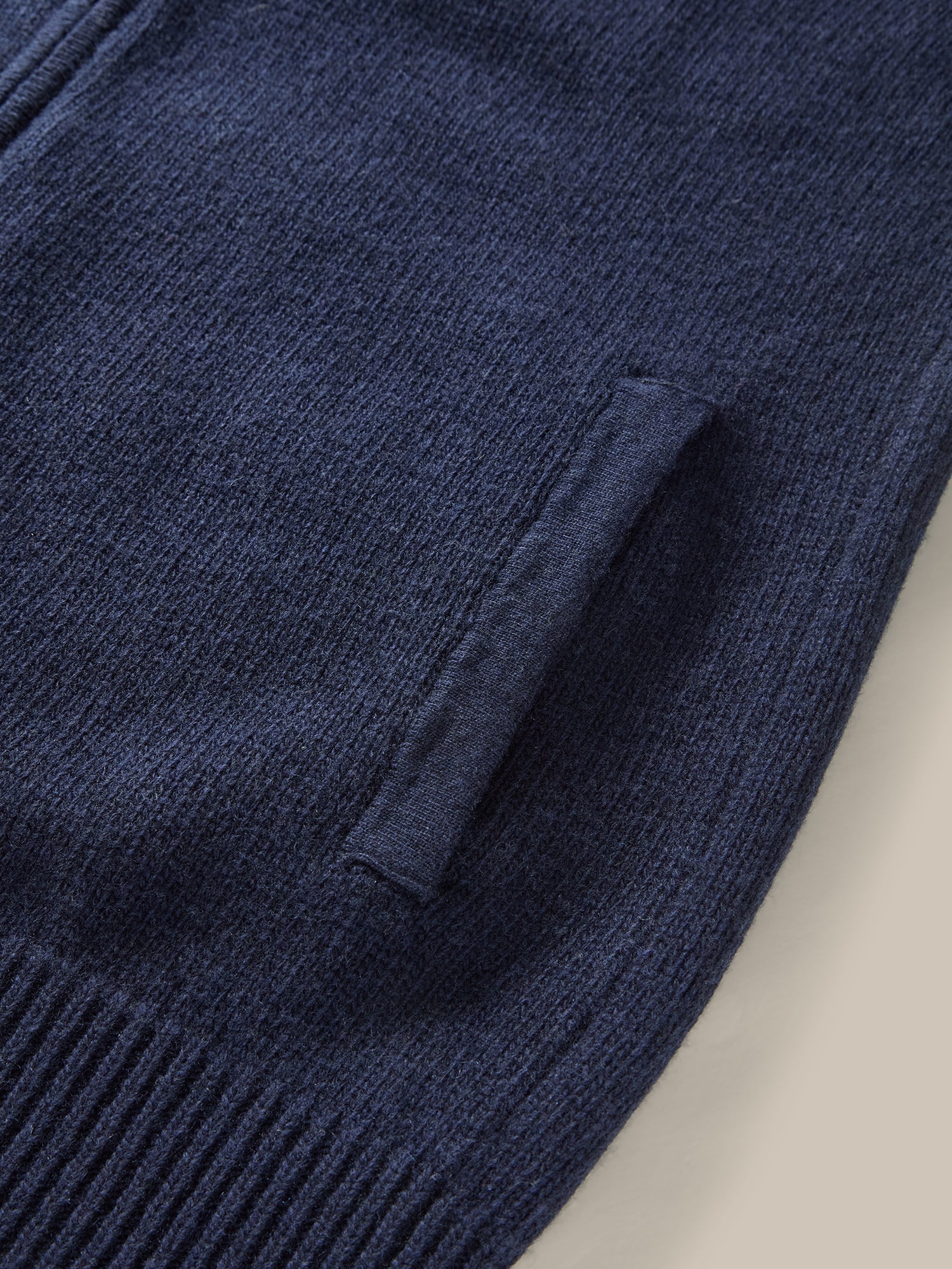 Graham Cashmere & Merino Wool Full-Zip Sweater in Navy by Robert Talbott