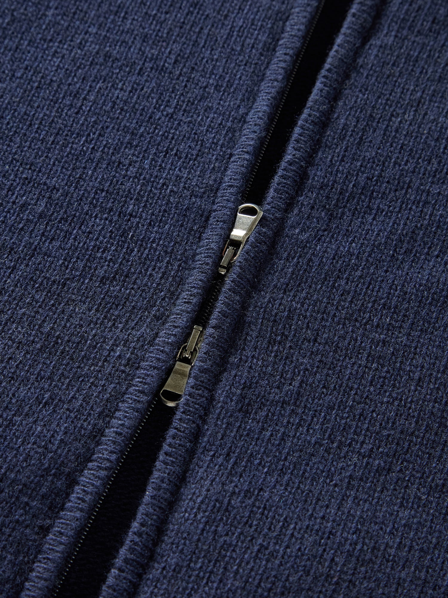 Graham Cashmere & Merino Wool Full-Zip Sweater in Navy by Robert Talbott