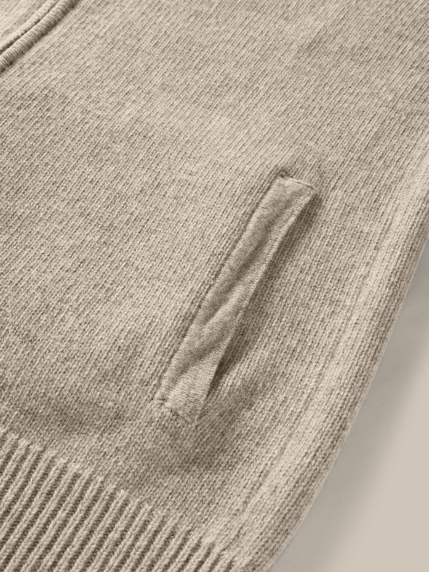 Graham Cashmere & Merino Wool Full-Zip Sweater in Cream by Robert Talbott