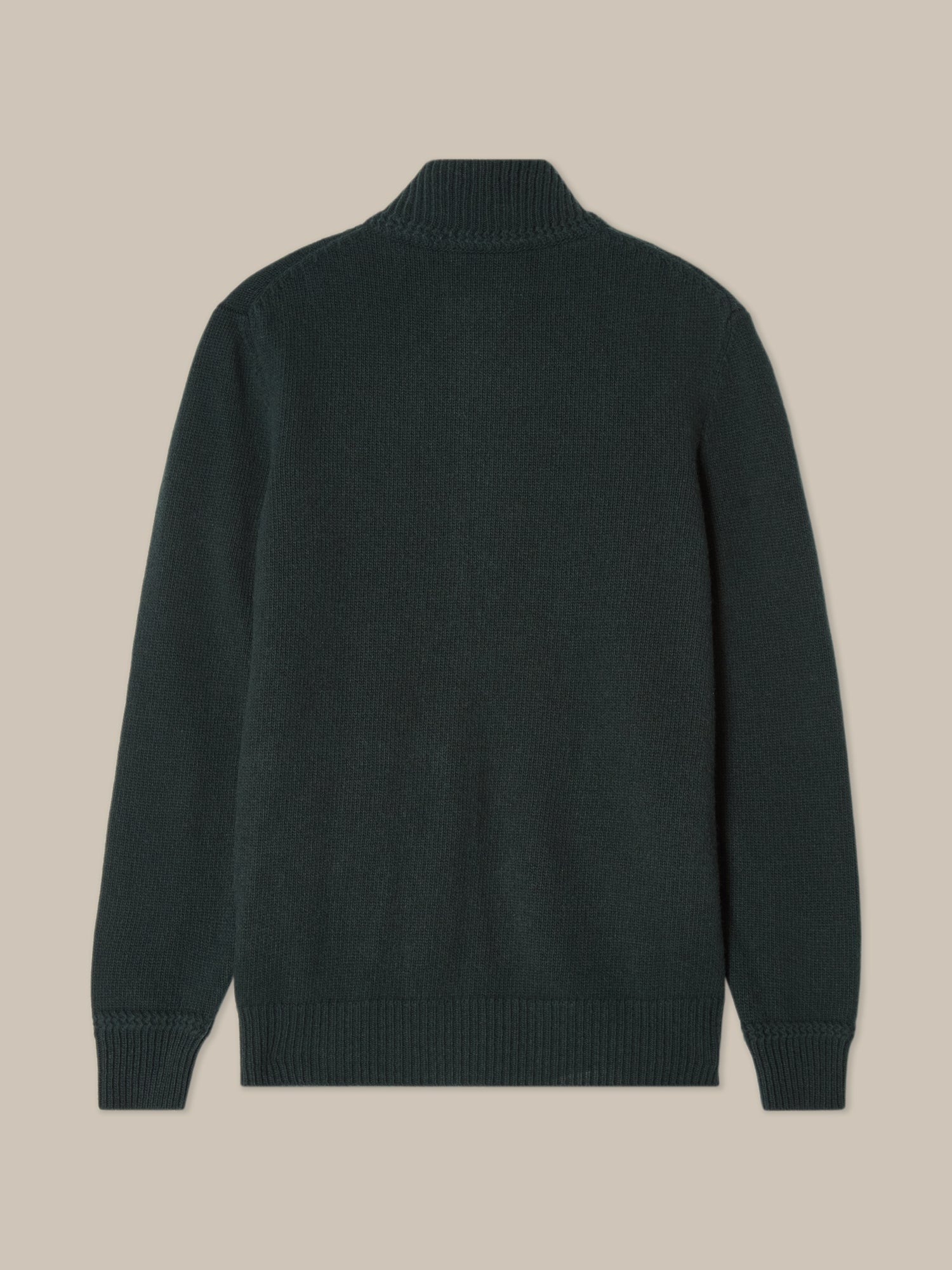 Graham Cashmere & Merino Wool Full-Zip Sweater in Green by Robert Talbott
