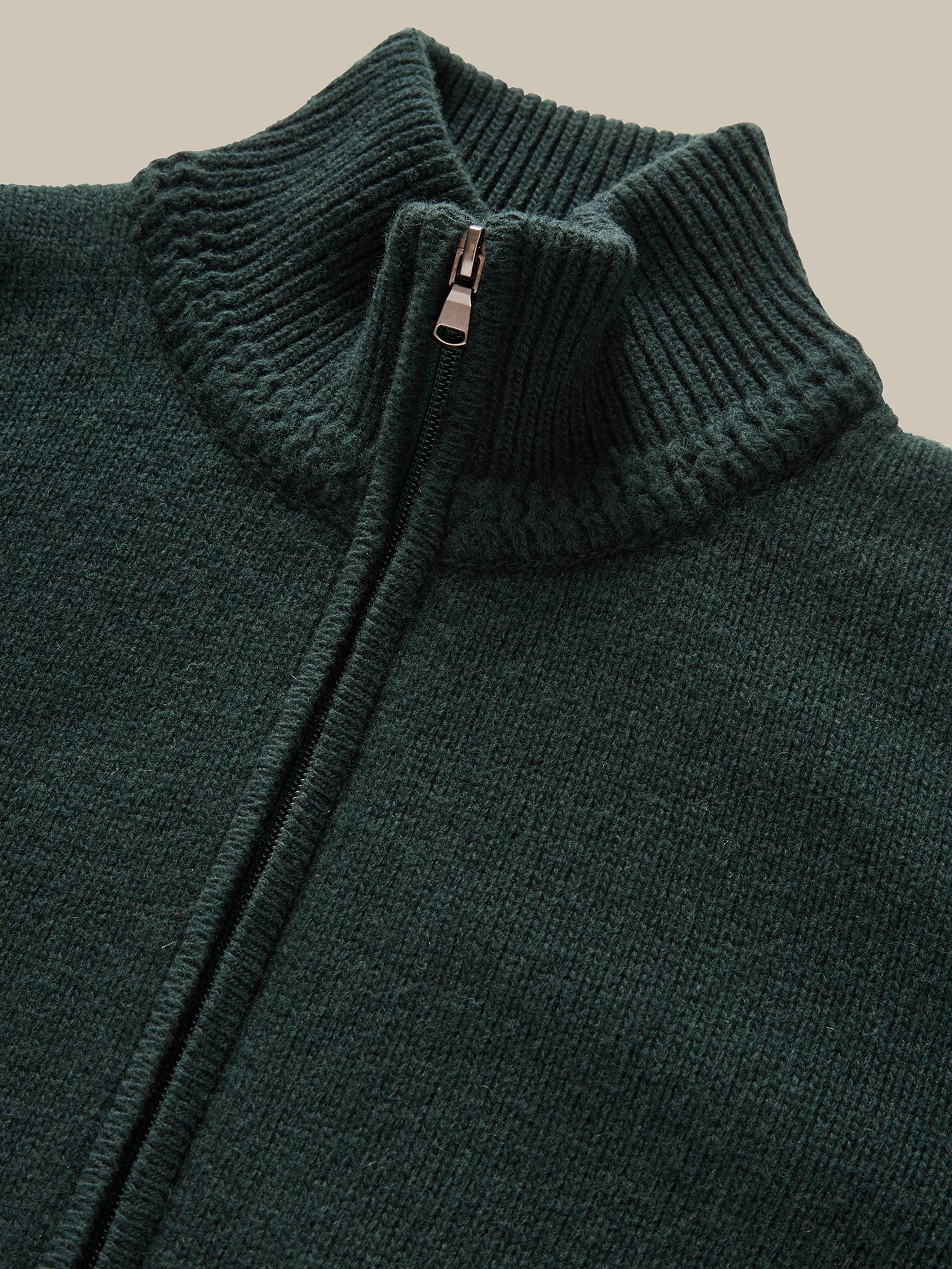 Graham Cashmere & Merino Wool Full-Zip Sweater in Green by Robert Talbott
