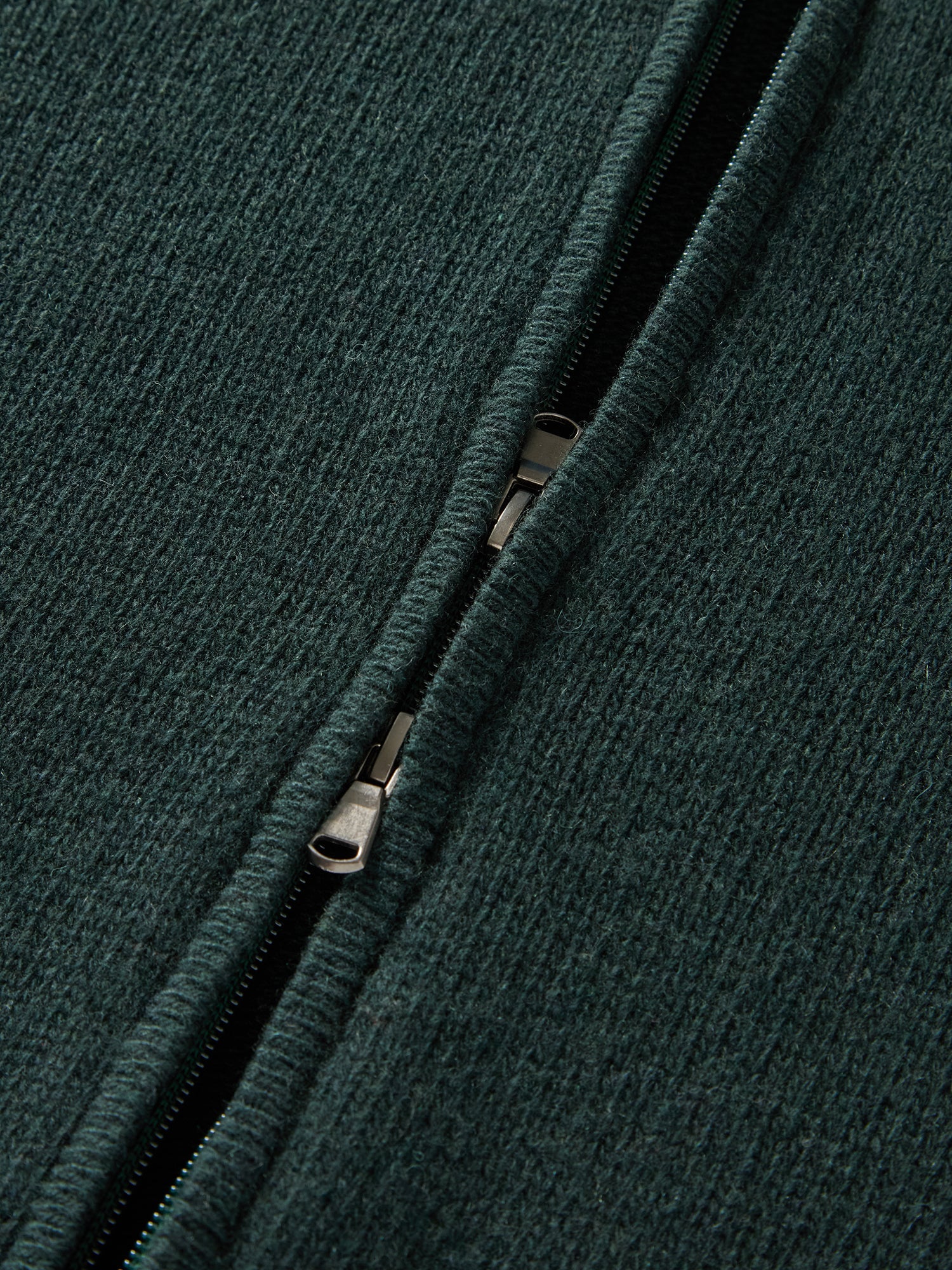 Graham Cashmere & Merino Wool Full-Zip Sweater in Green by Robert Talbott