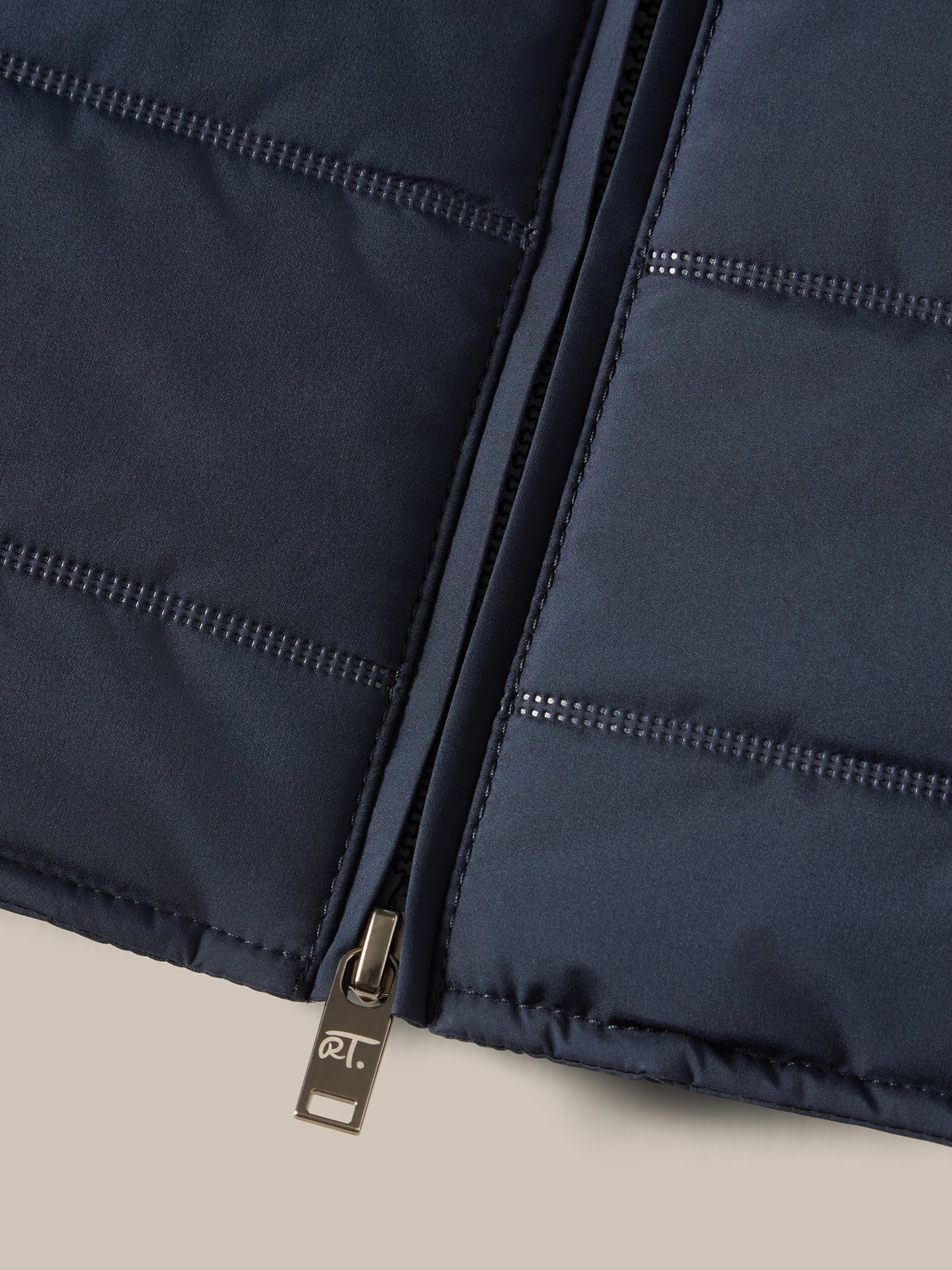 Driver Quilted Water-Resistant Vest with Cotton/Cashmere Lining in Navy by Robert Talbott