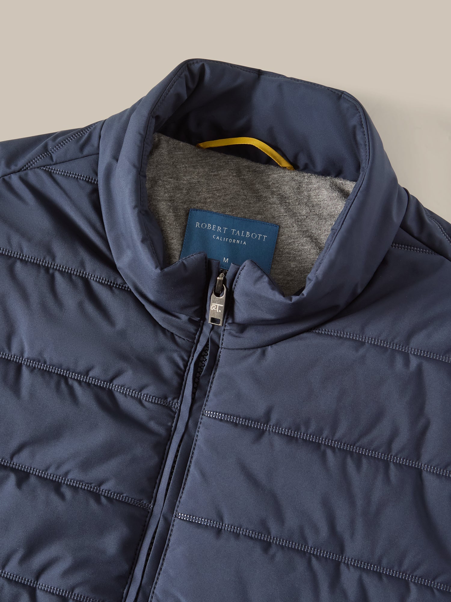 Driver Quilted Water-Resistant Vest with Cotton/Cashmere Lining in Navy by Robert Talbott