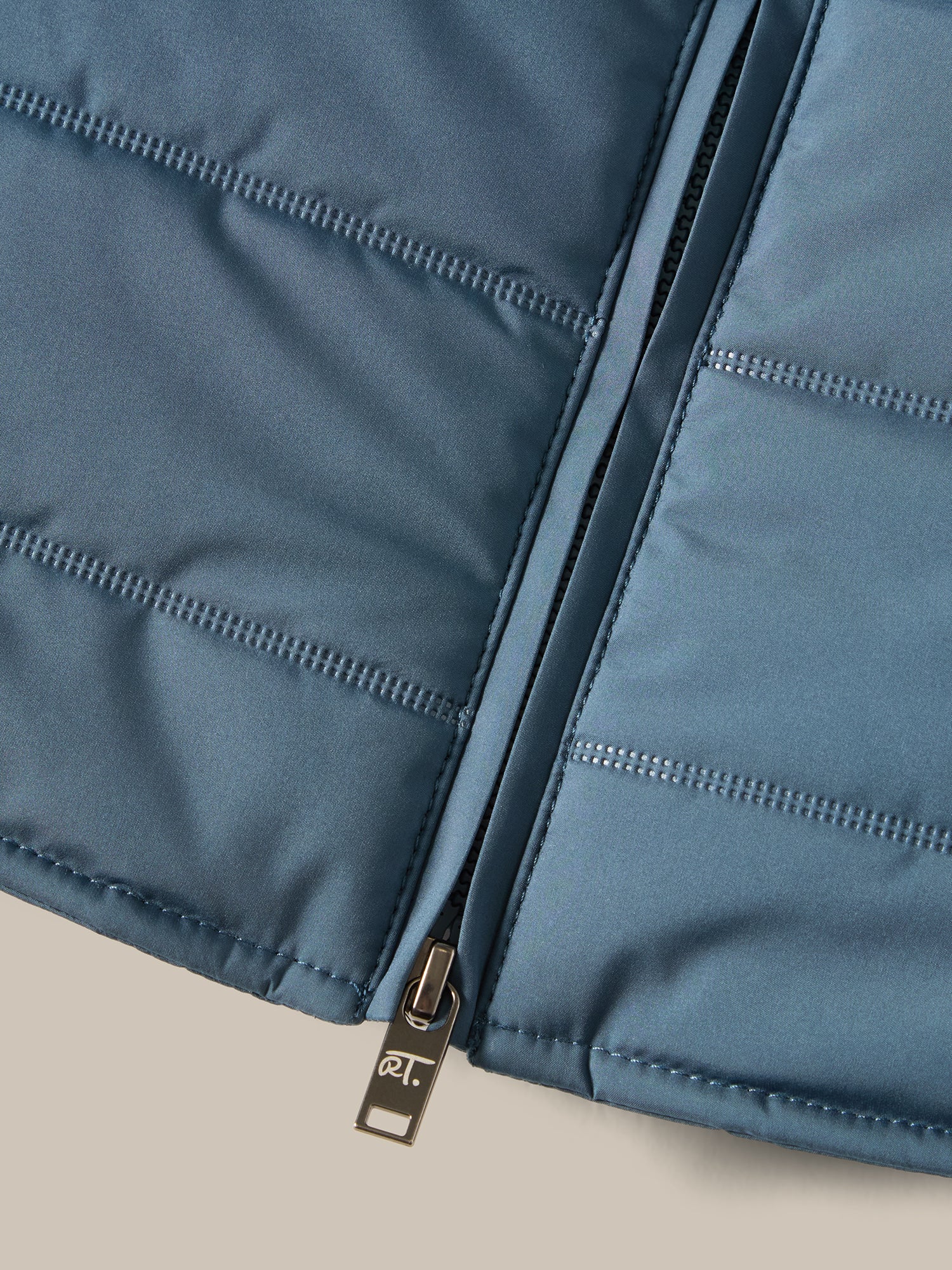 Driver Quilted Water-Resistant Vest with Cotton/Cashmere Lining in Dusty Blue by Robert Talbott
