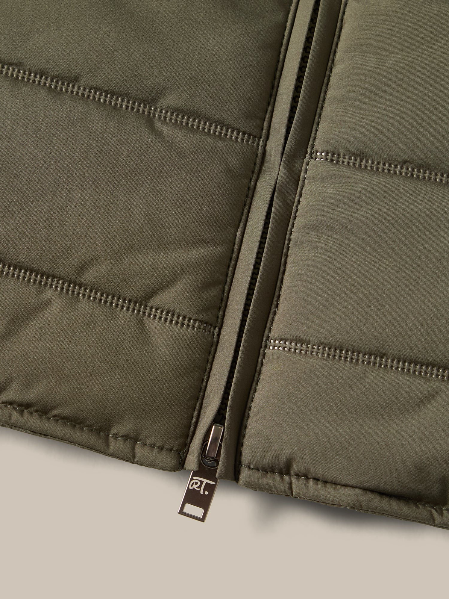 Driver Quilted Water-Resistant Vest with Cotton/Cashmere Lining in Sage Green by Robert Talbott