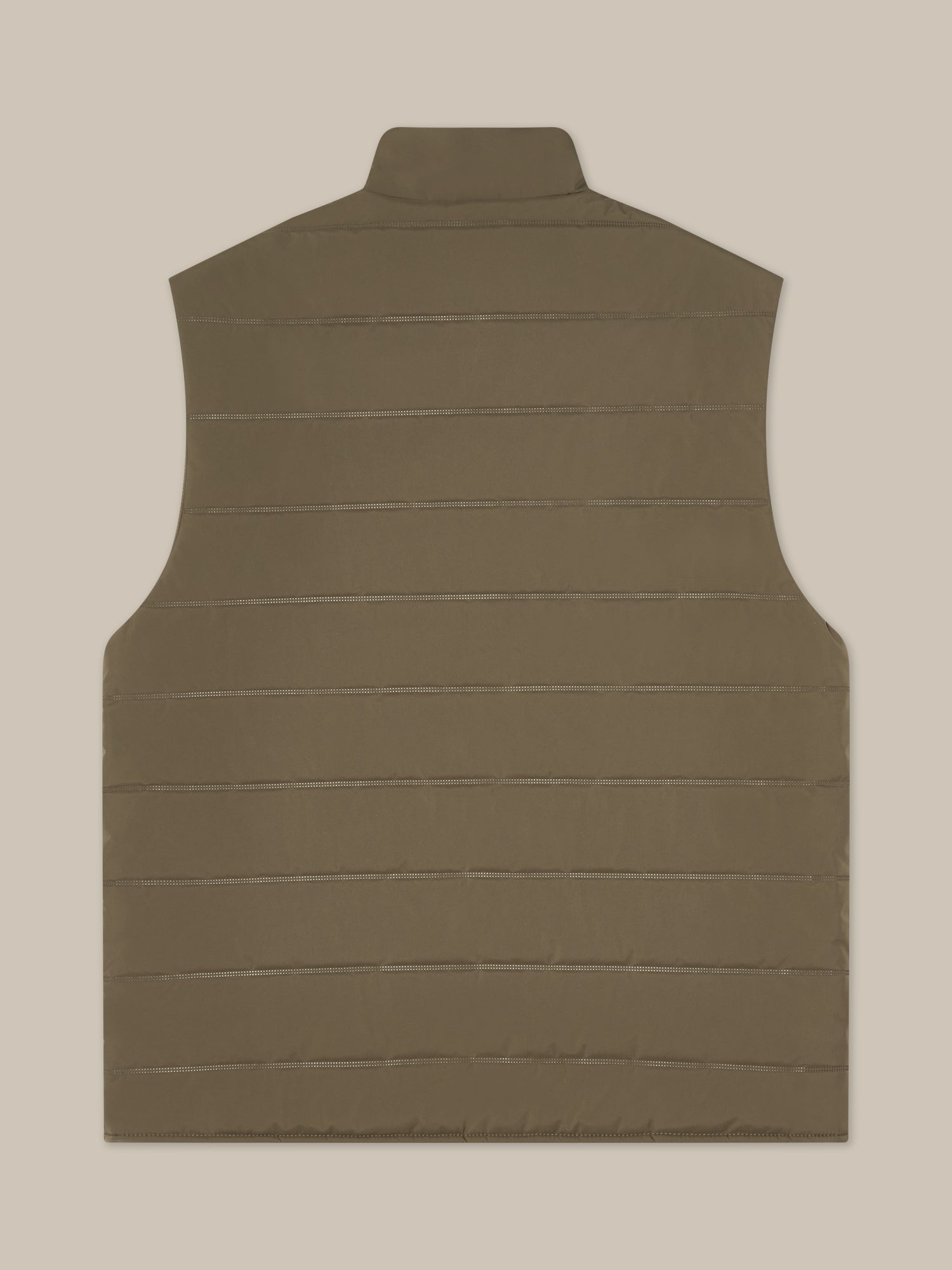 Driver Quilted Water-Resistant Vest with Cotton/Cashmere Lining in Taupe by Robert Talbott