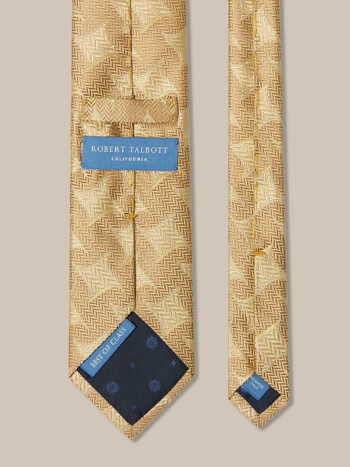 Tonal Gold Chevron Star 'Best of Class' Silk Tie by Robert Talbott