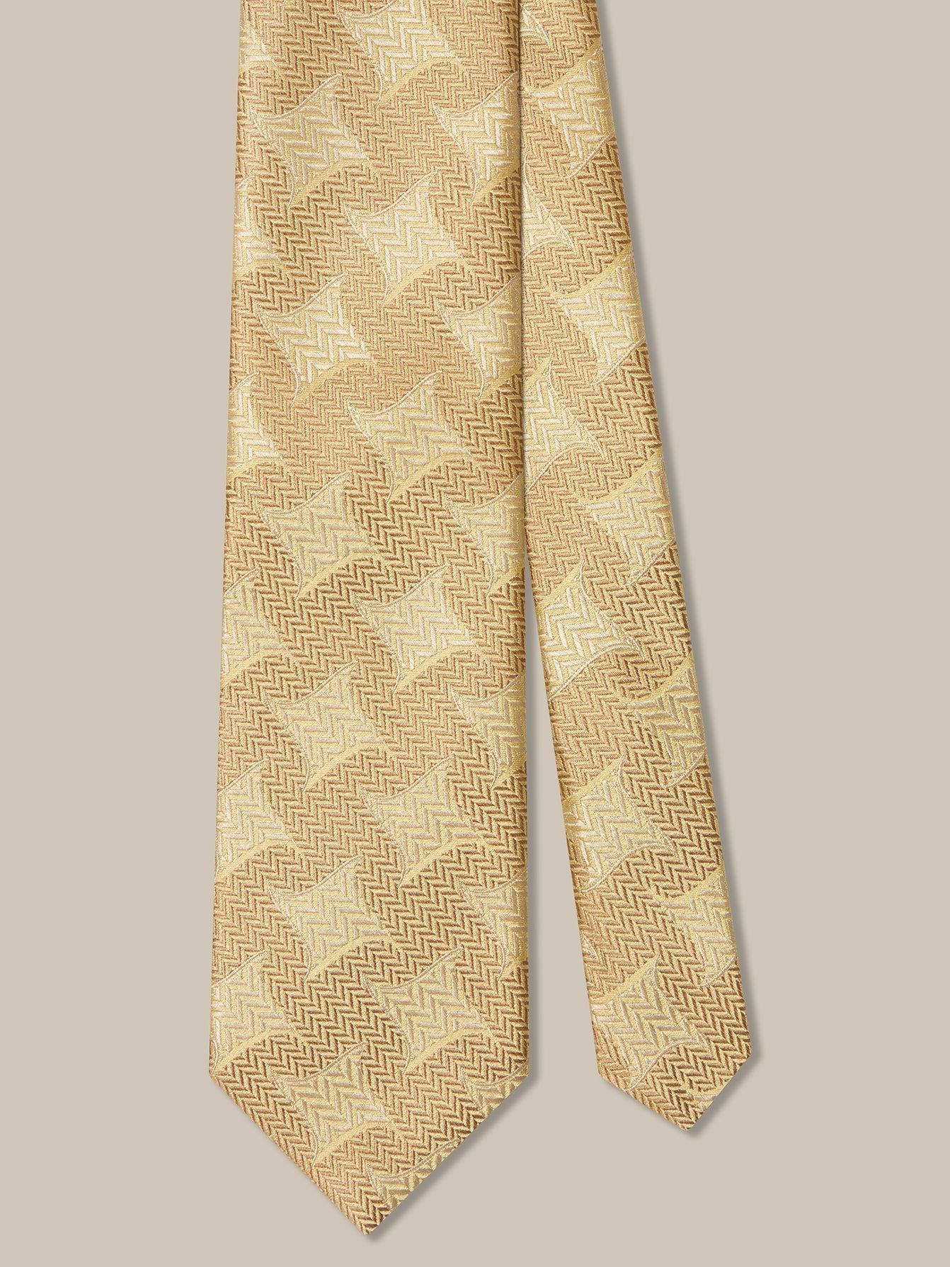 Tonal Gold Chevron Star 'Best of Class' Silk Tie by Robert Talbott