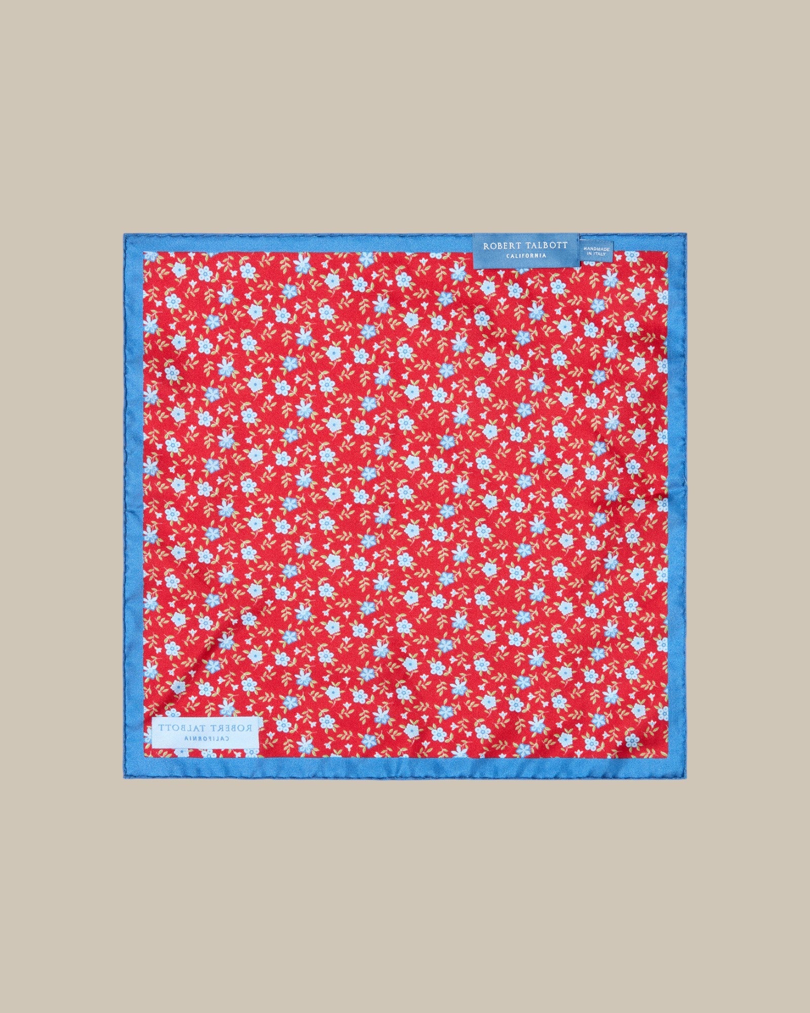 York Flower Multi Pocket Square in Red by Robert Talbott