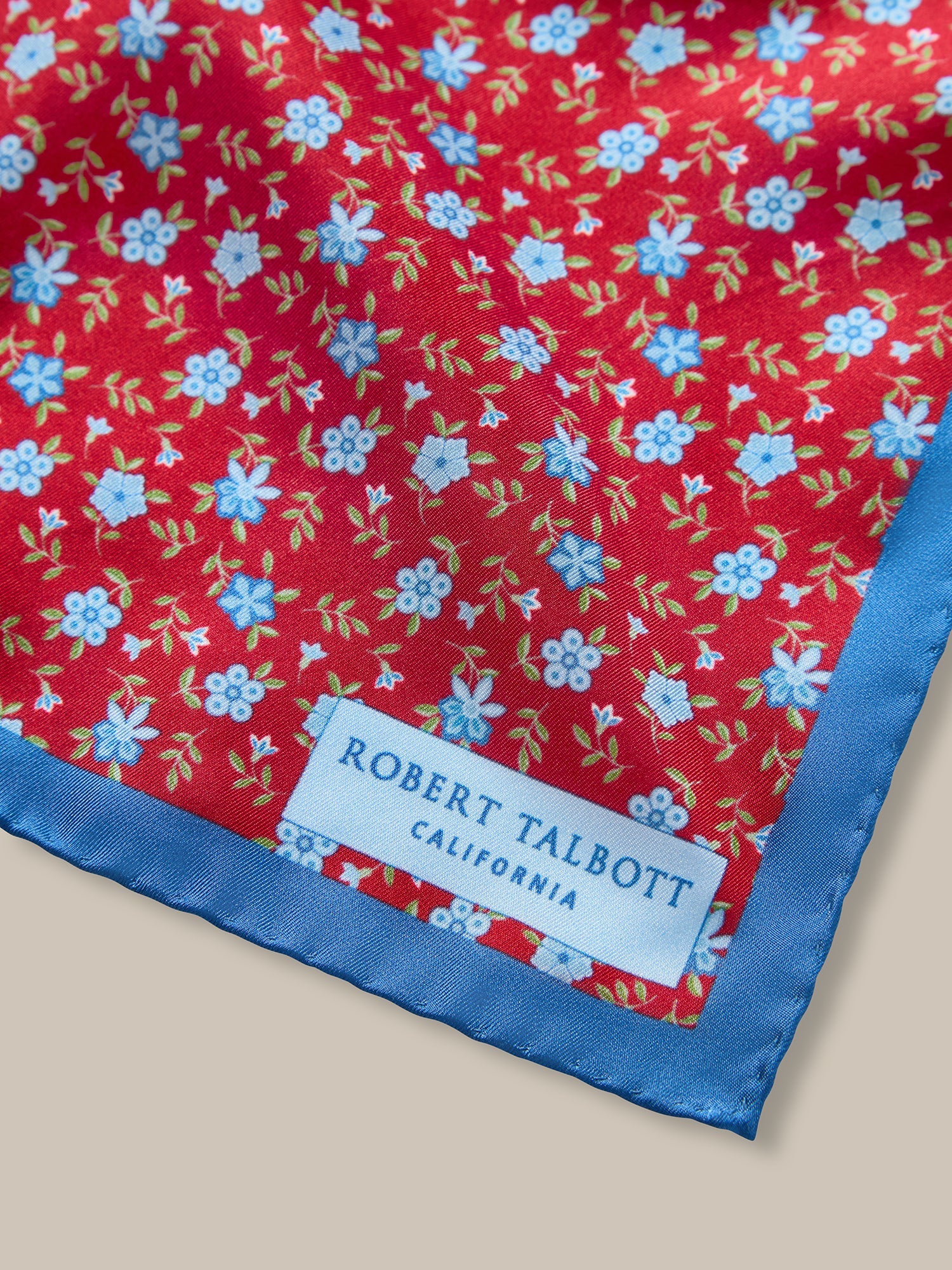 York Flower Multi Pocket Square in Red by Robert Talbott